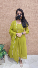 Ethnic Salwar set (Kurti+Dupatta) (9178)*