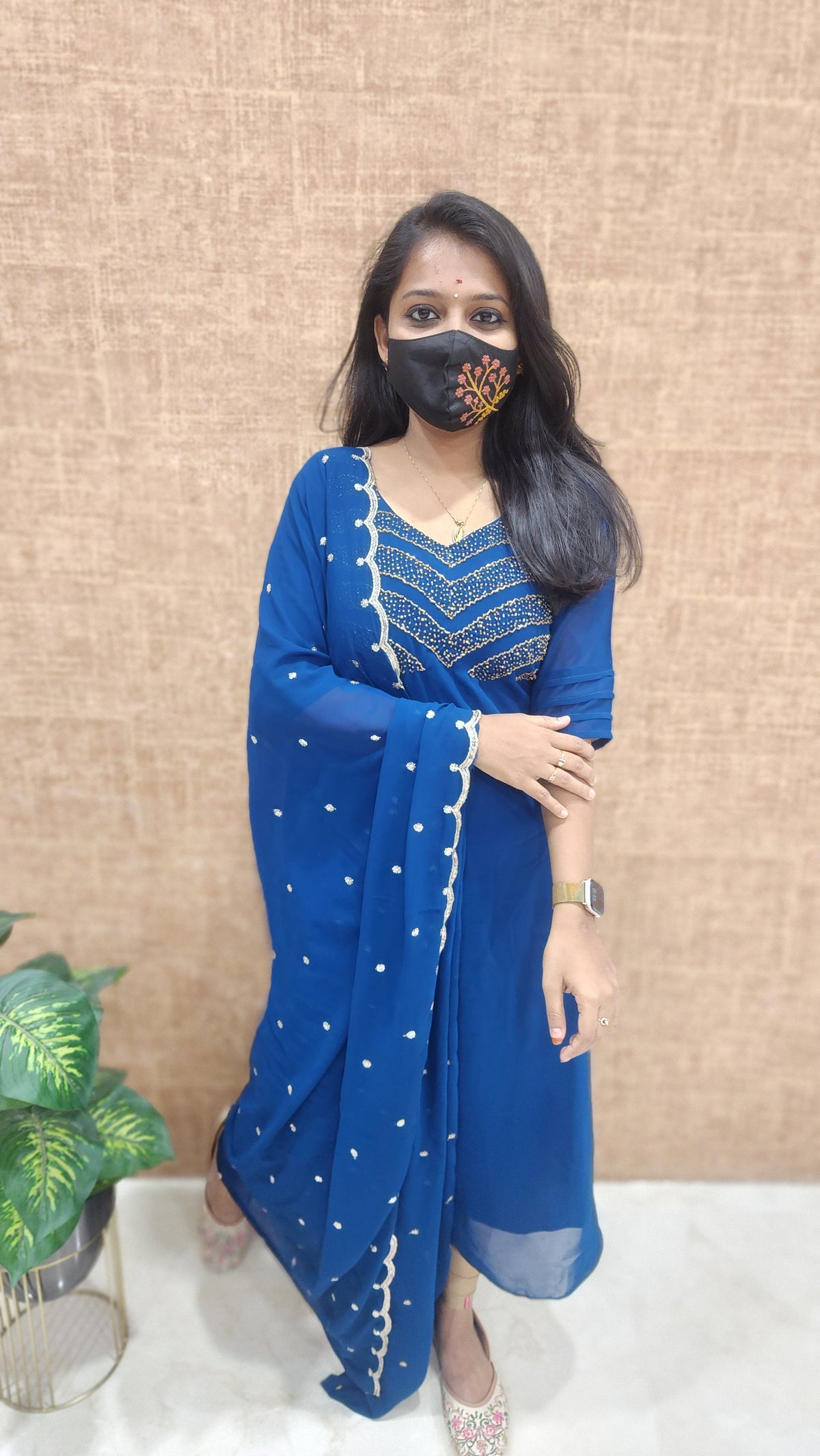 Ethnic Salwar set (Kurti+Dupatta) (9179)*