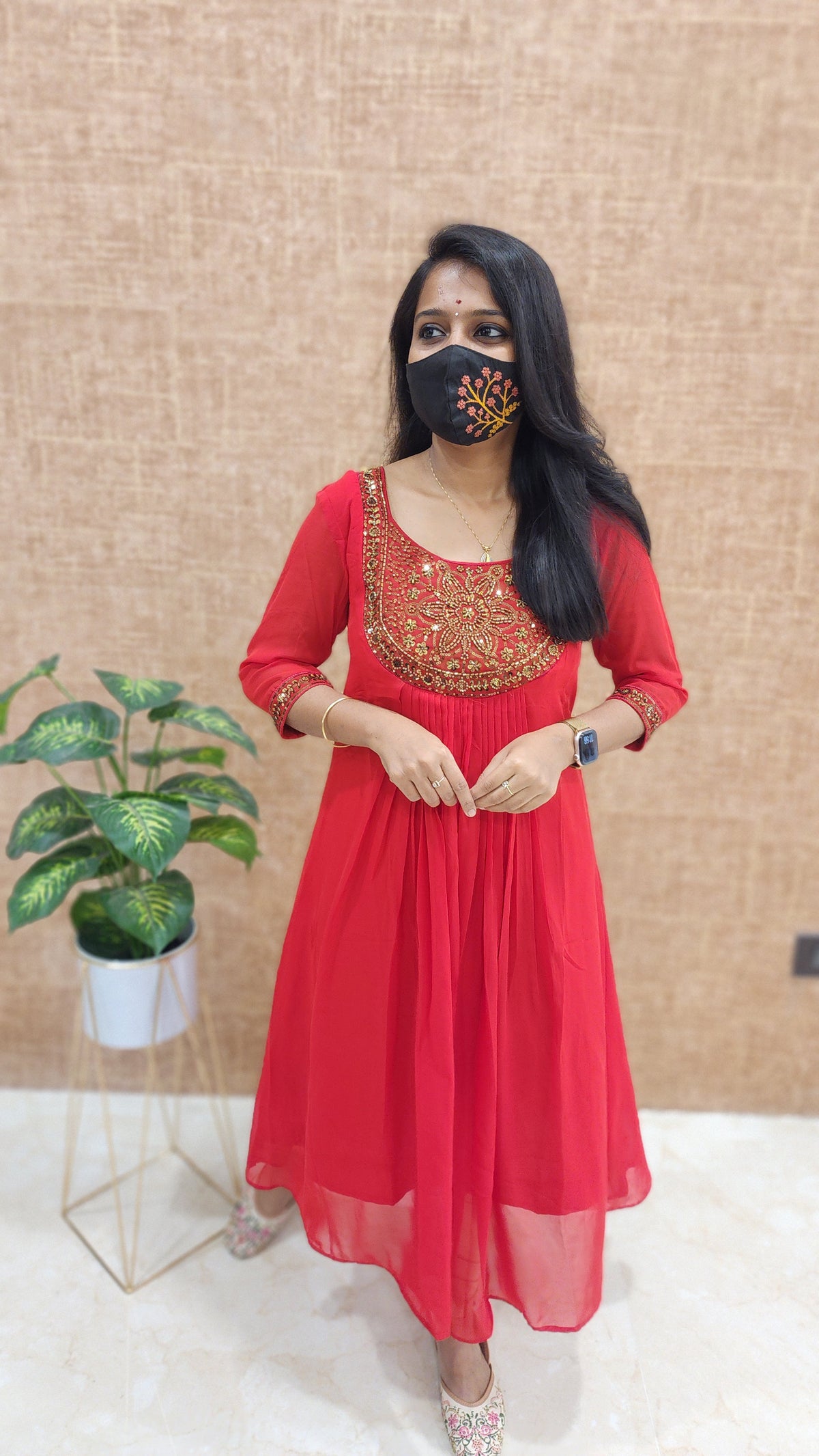 Festive Sale-Handwork kurti (9320)