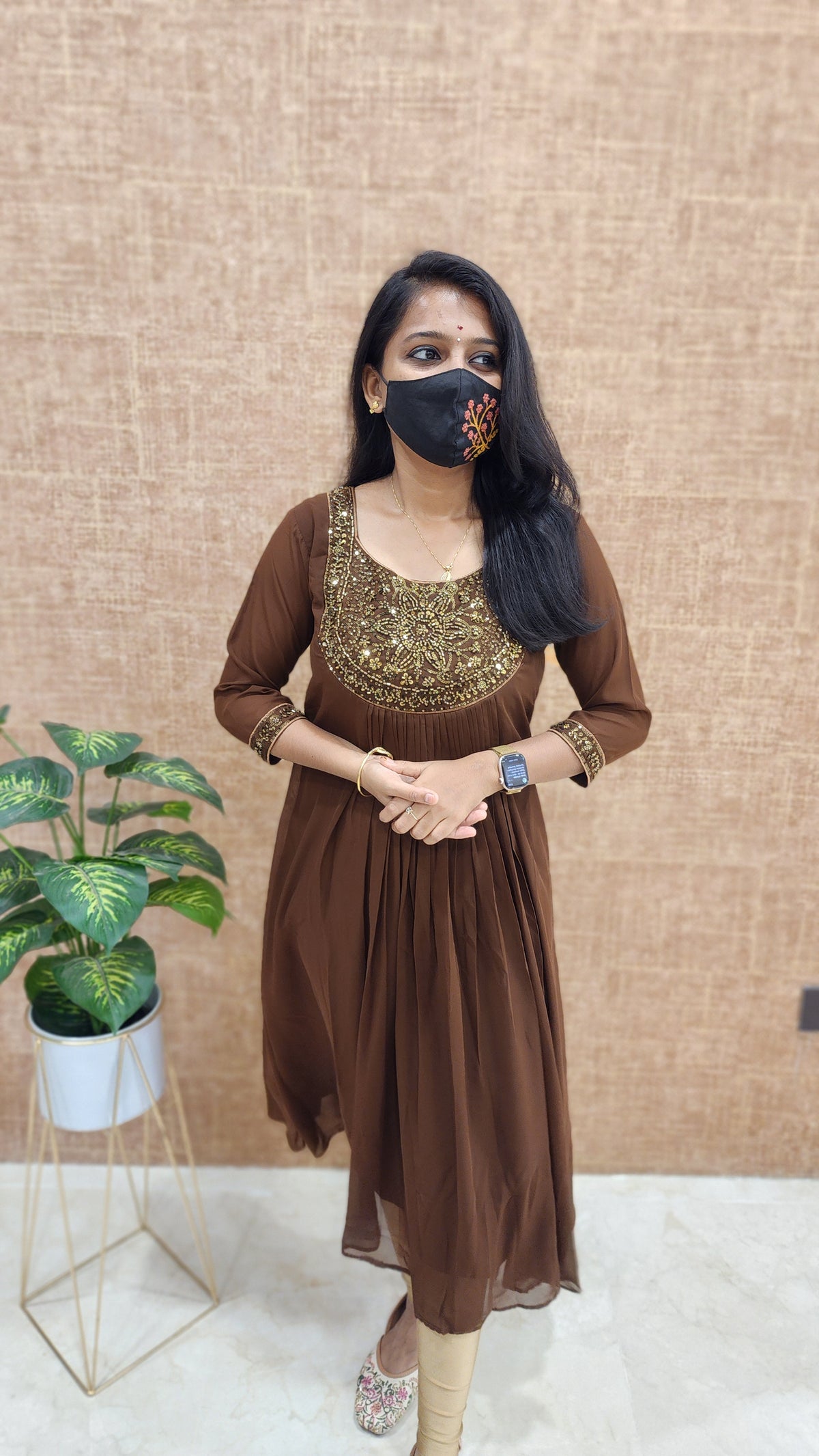 Festive Sale-Handwork kurti (9321)