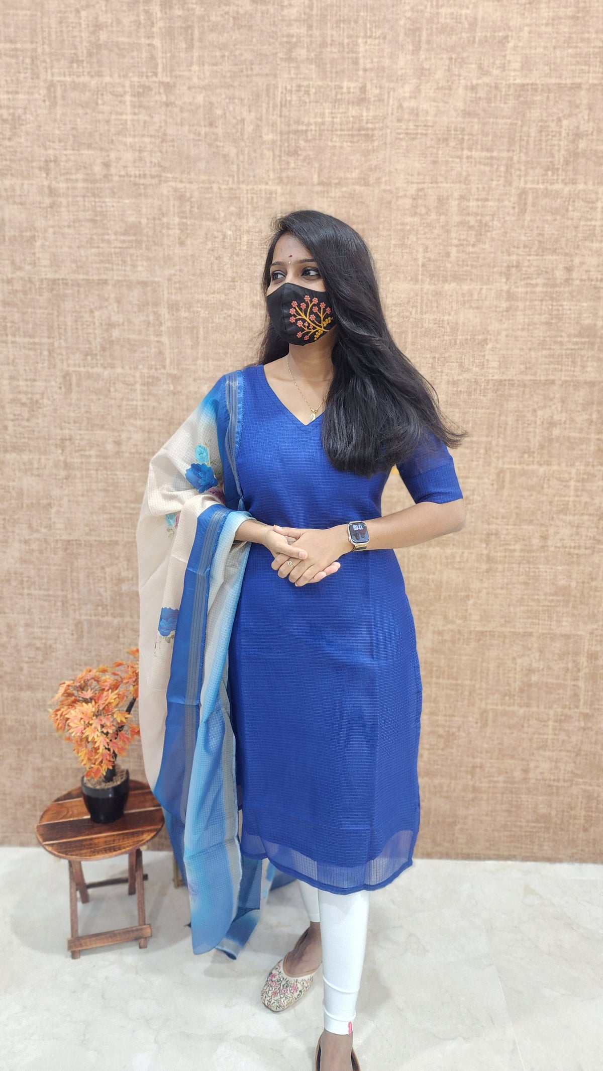 Salwar Set (kurti+Dupatta)(9599)
