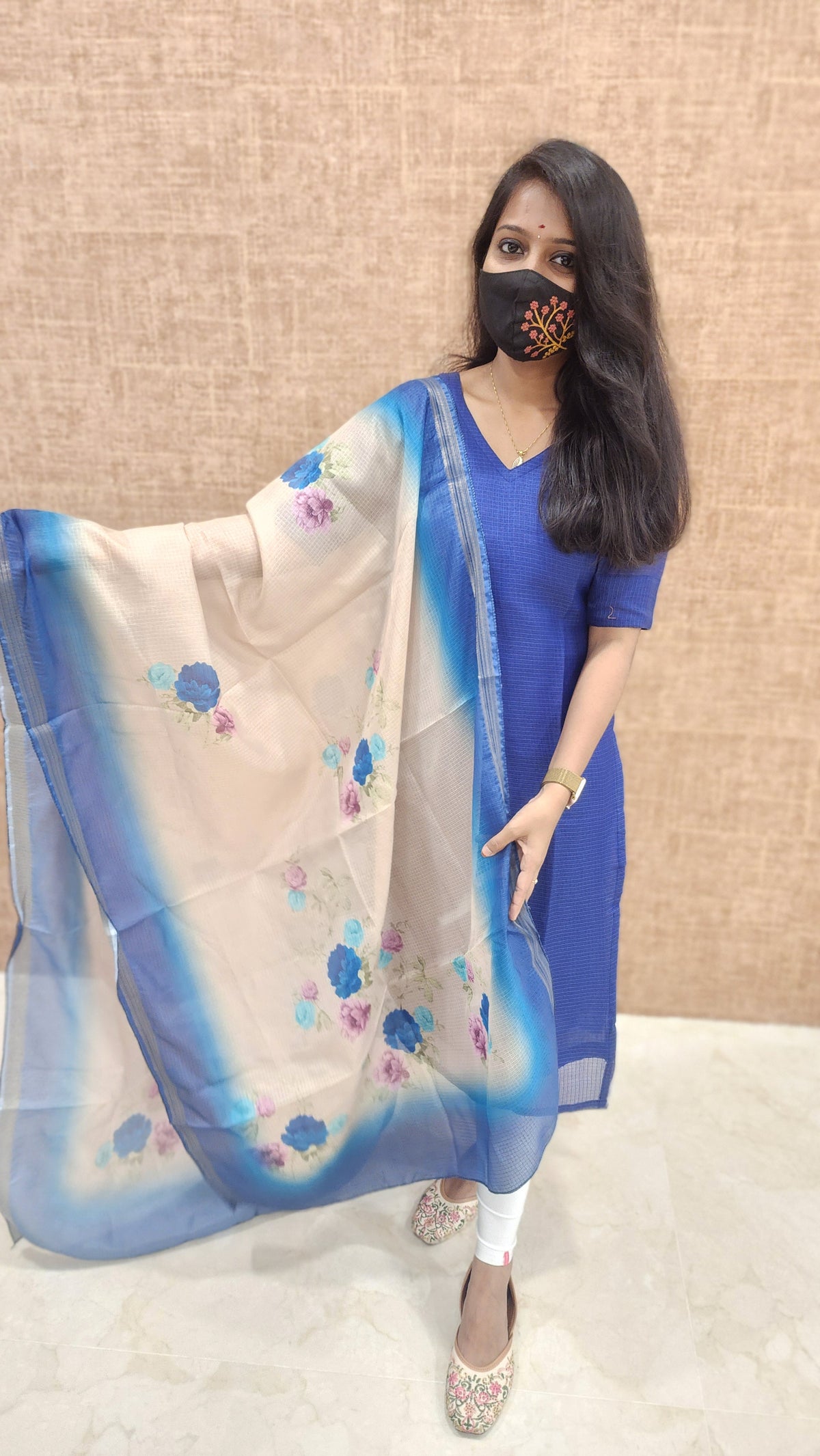 Salwar Set (kurti+Dupatta)(9599)