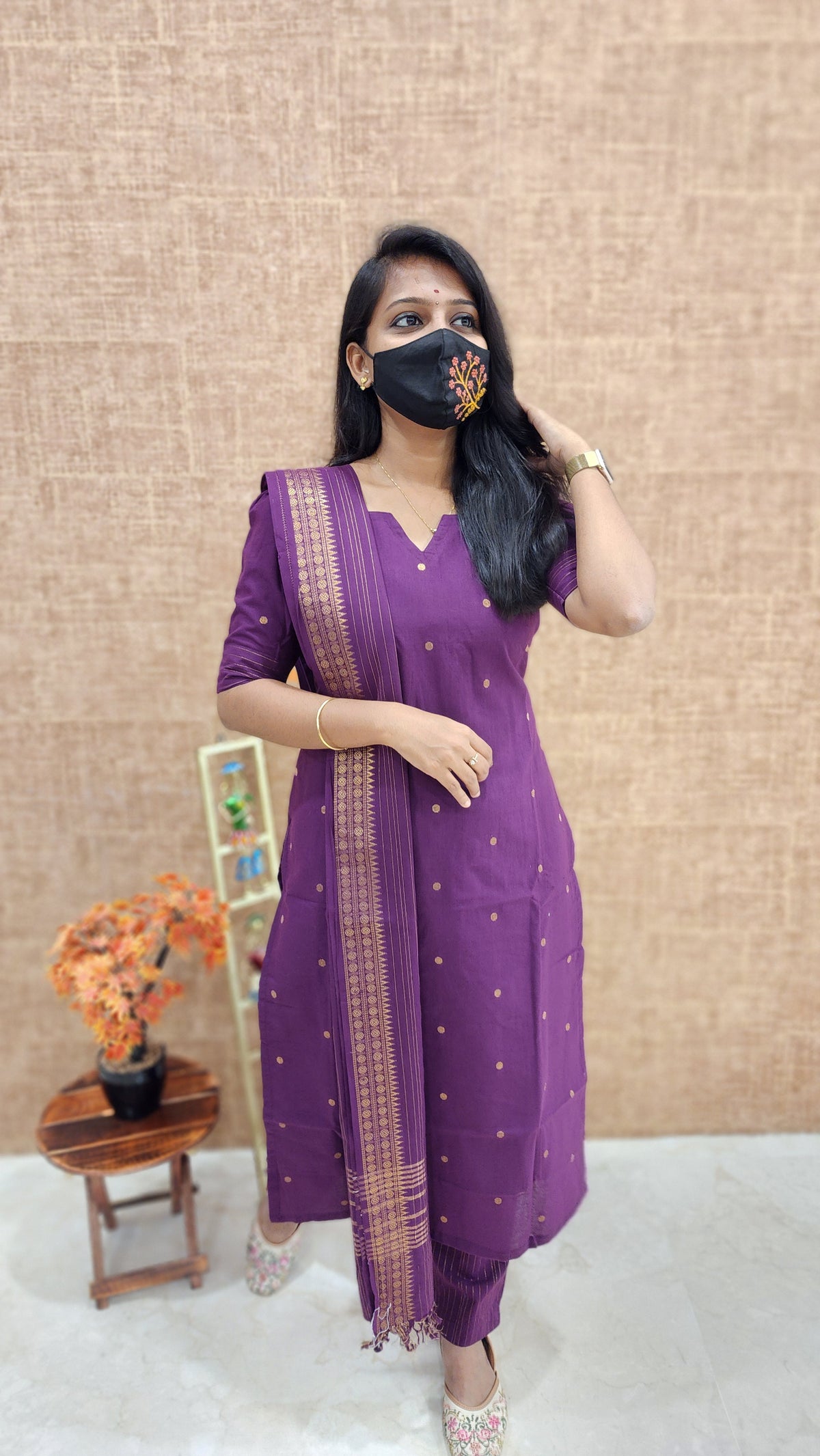 Handloom cotton Salwar Set (9539)