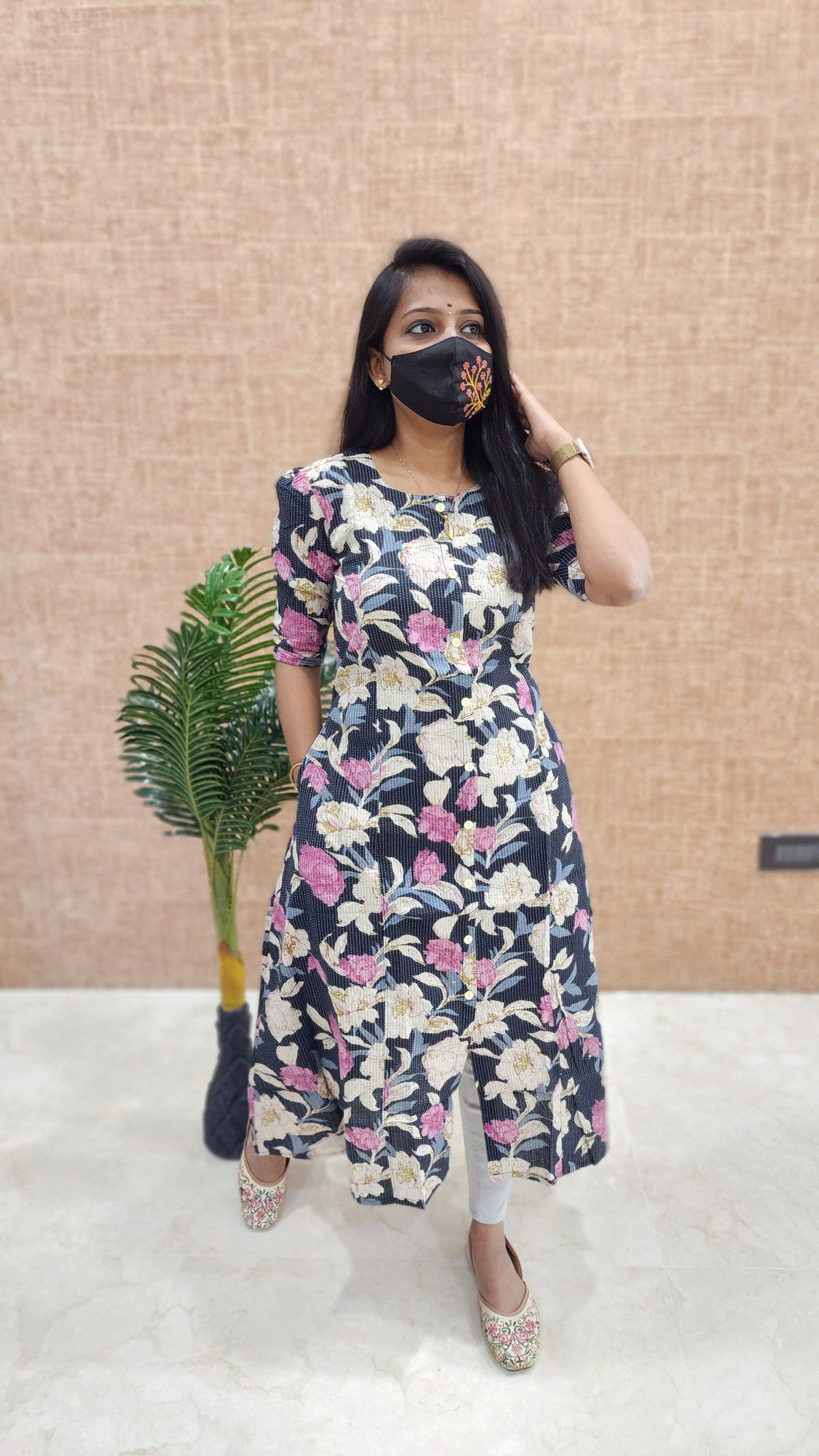 Jaipur A-Line cotton Kurti (9639)c
