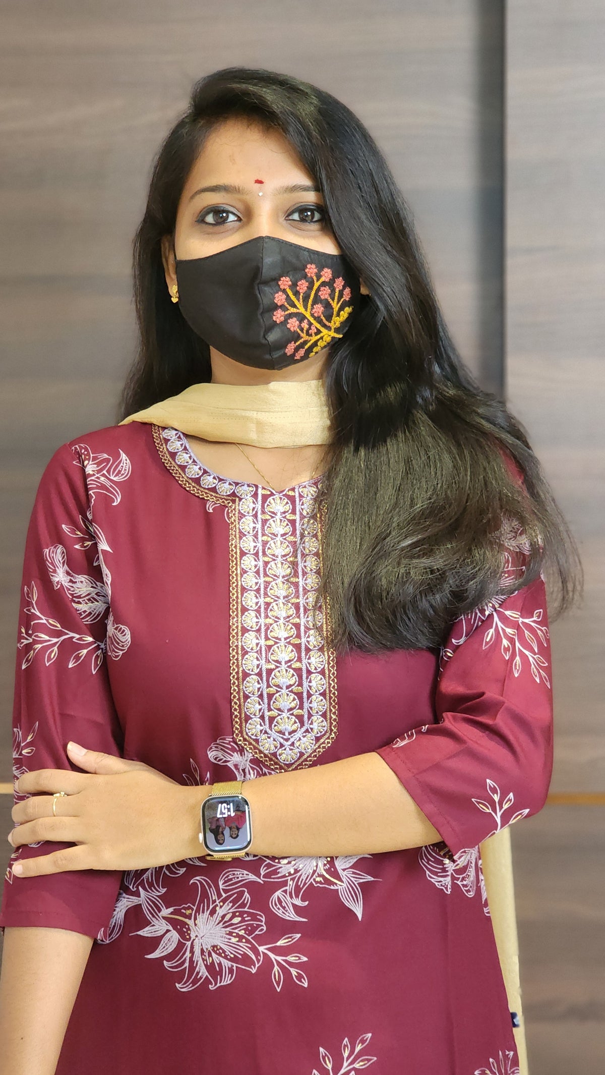 Office Wear kurti-Embroidery kurti(10035)c
