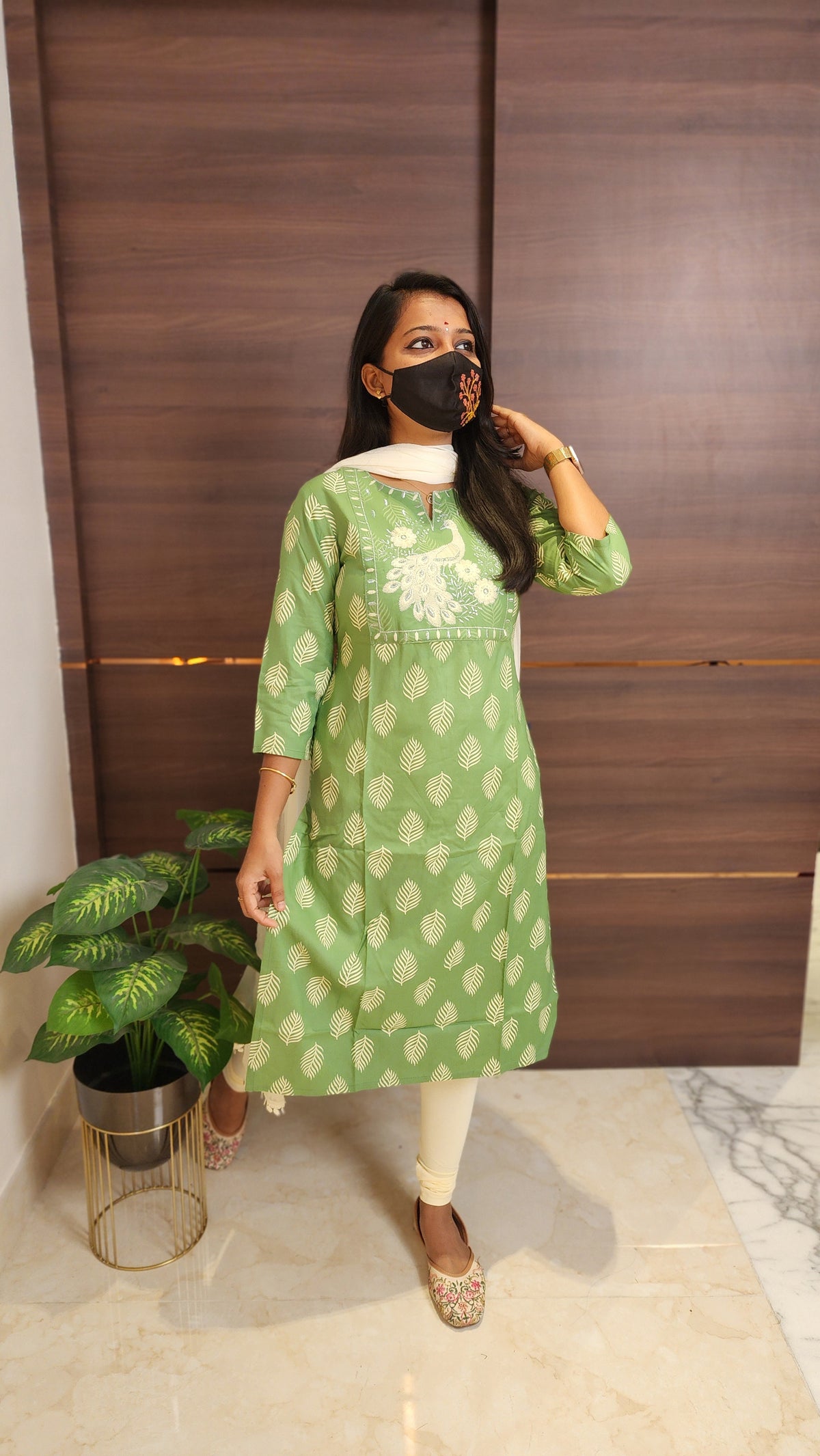 Office Wear kurti-Embroidery kurti(10156)c3