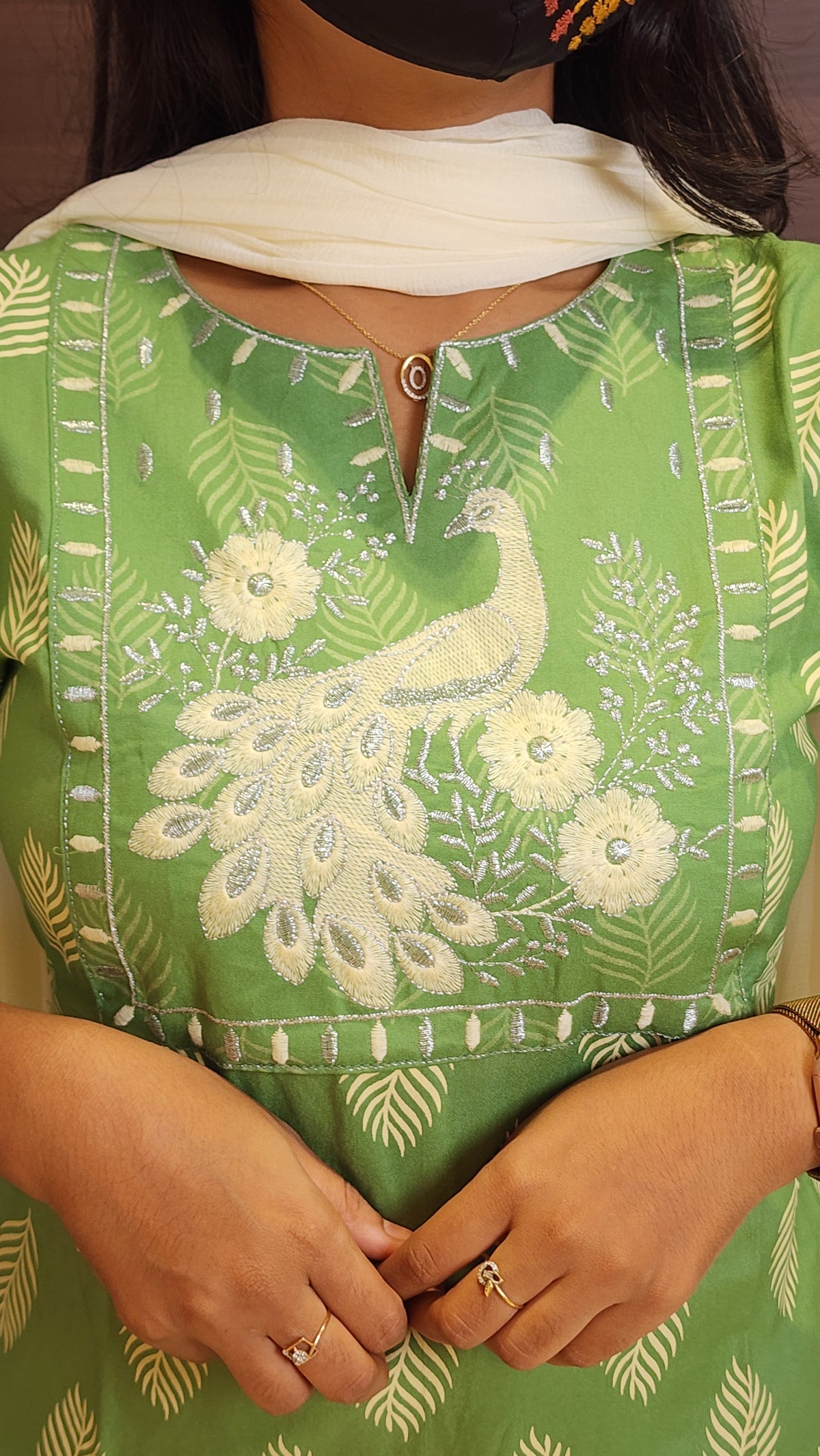 Office Wear kurti-Embroidery kurti(10156)c3