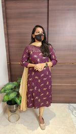 Office Wear kurti-Embroidery kurti(10152)