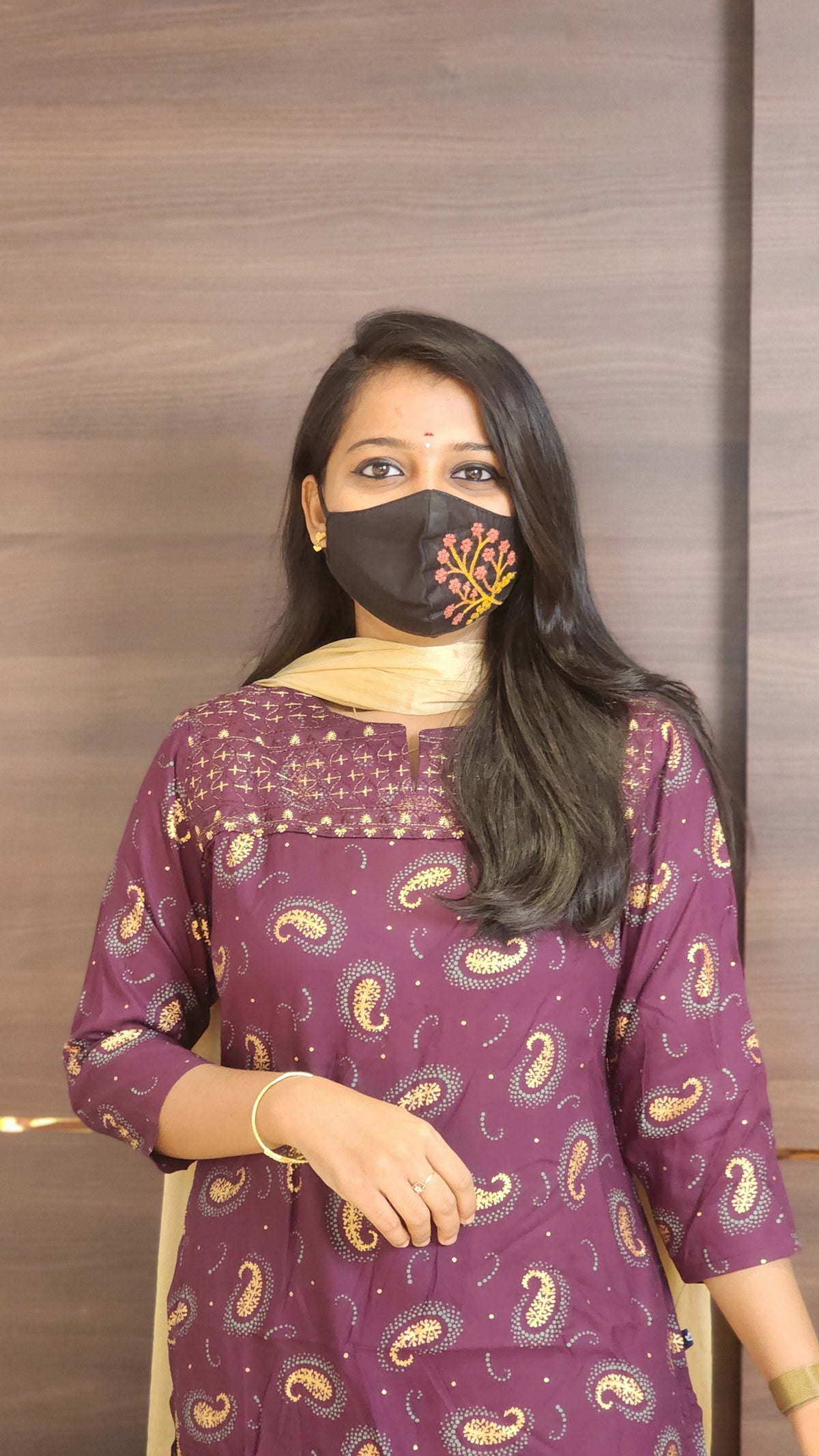 Office Wear kurti-Embroidery kurti(10152)