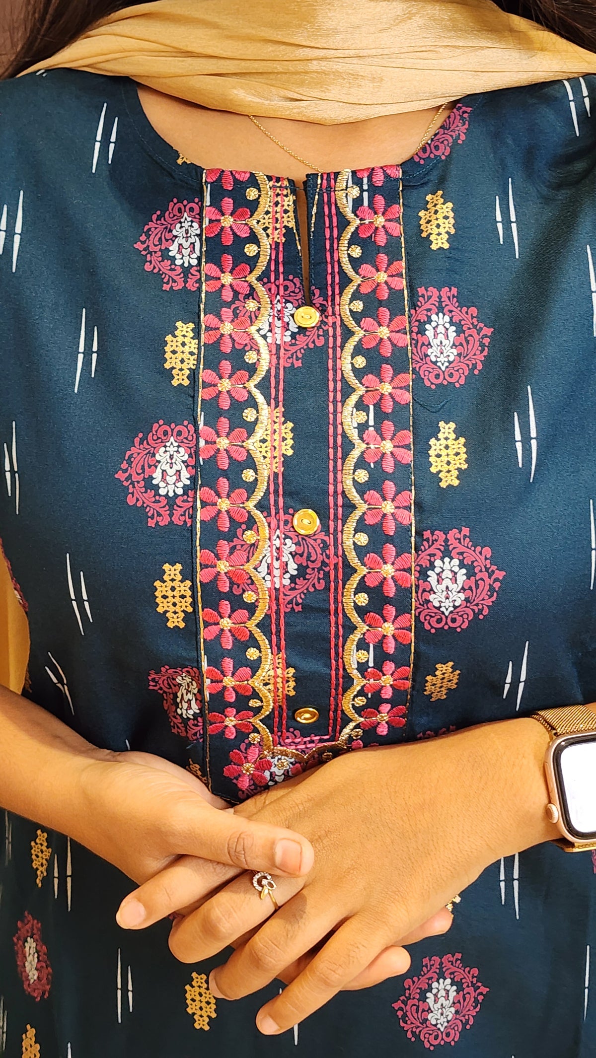 Office Wear kurti-Embroidery kurti(10155)