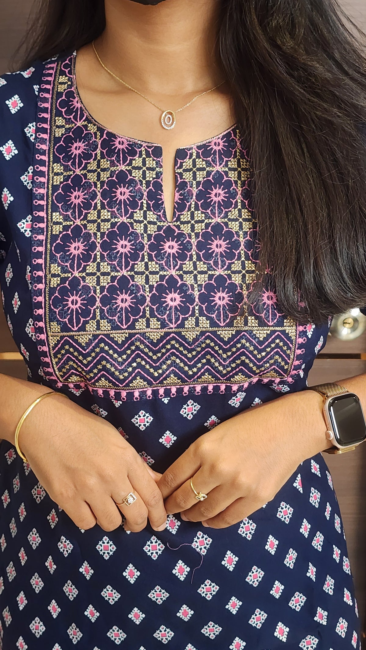 Office Wear kurti-Embroidery kurti(10211)