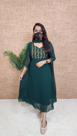 Ethnic Salwar set (Kurti+Dupatta)(10471)