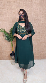 Ethnic Salwar set (Kurti+Dupatta)(10471)
