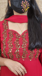 Ethnic Salwar set (Kurti+Dupatta)(10474)