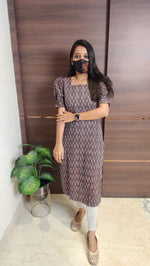 Ikkat Cotton Kurti (10826)