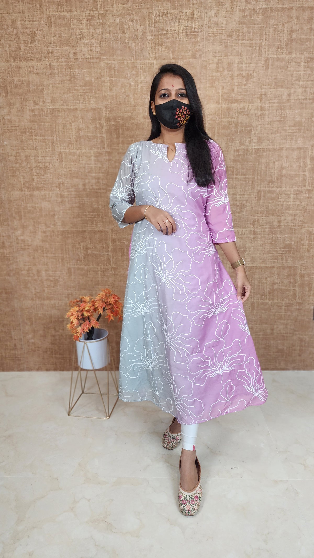 Embroidery Casual Kurti(11026)
