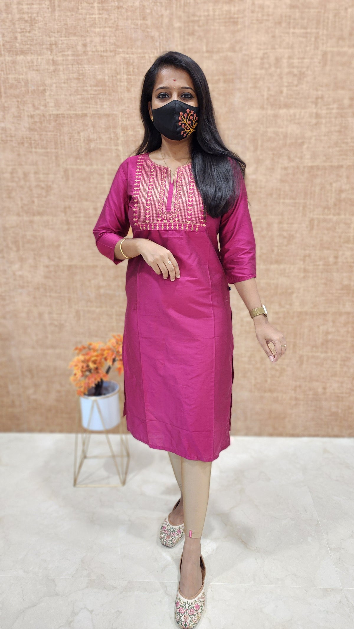 Office Wear kurti-Embroidery kurti(11039)