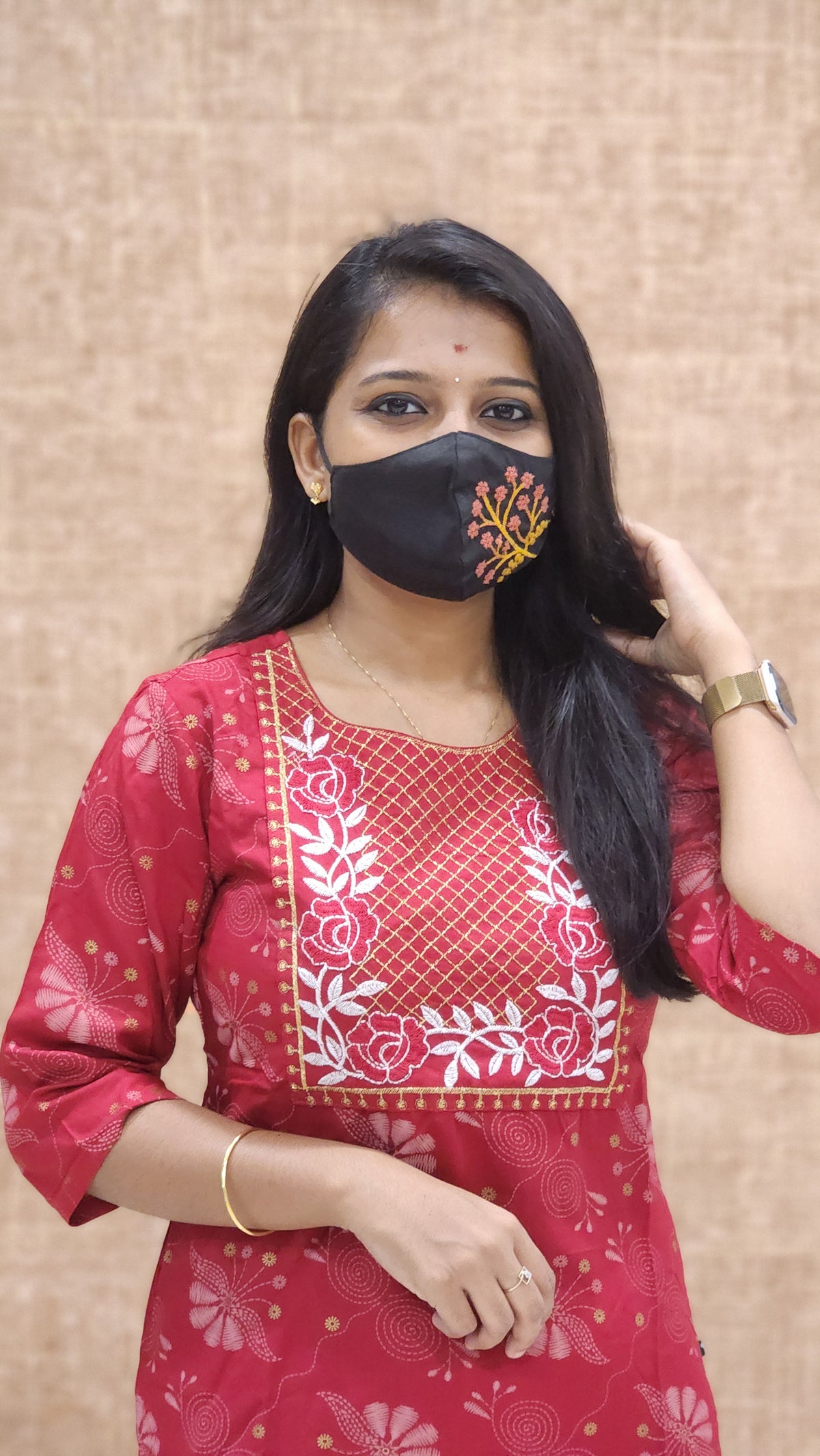 Office Wear kurti-Embroidery kurti(11041)