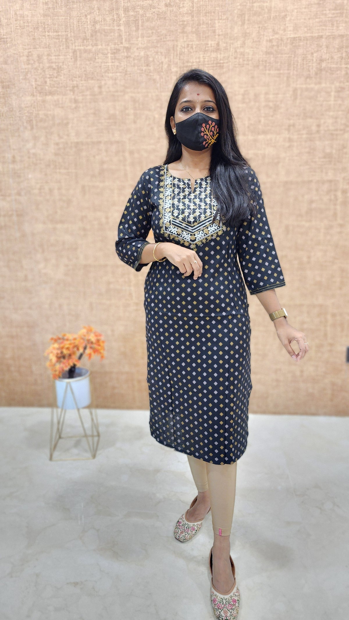 Office Wear kurti-Embroidery kurti(11038)