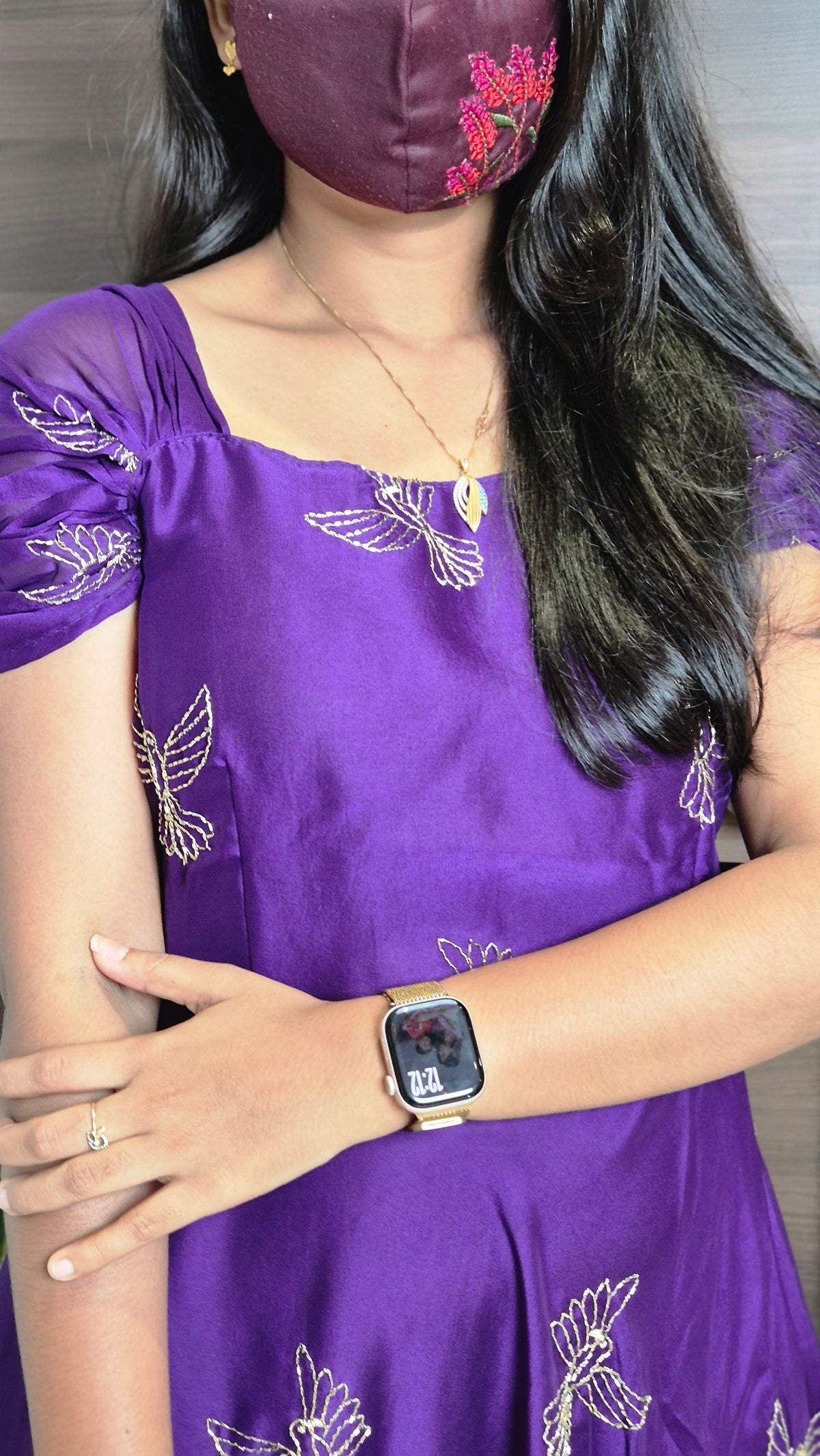 Golden sparrow frock(11338)