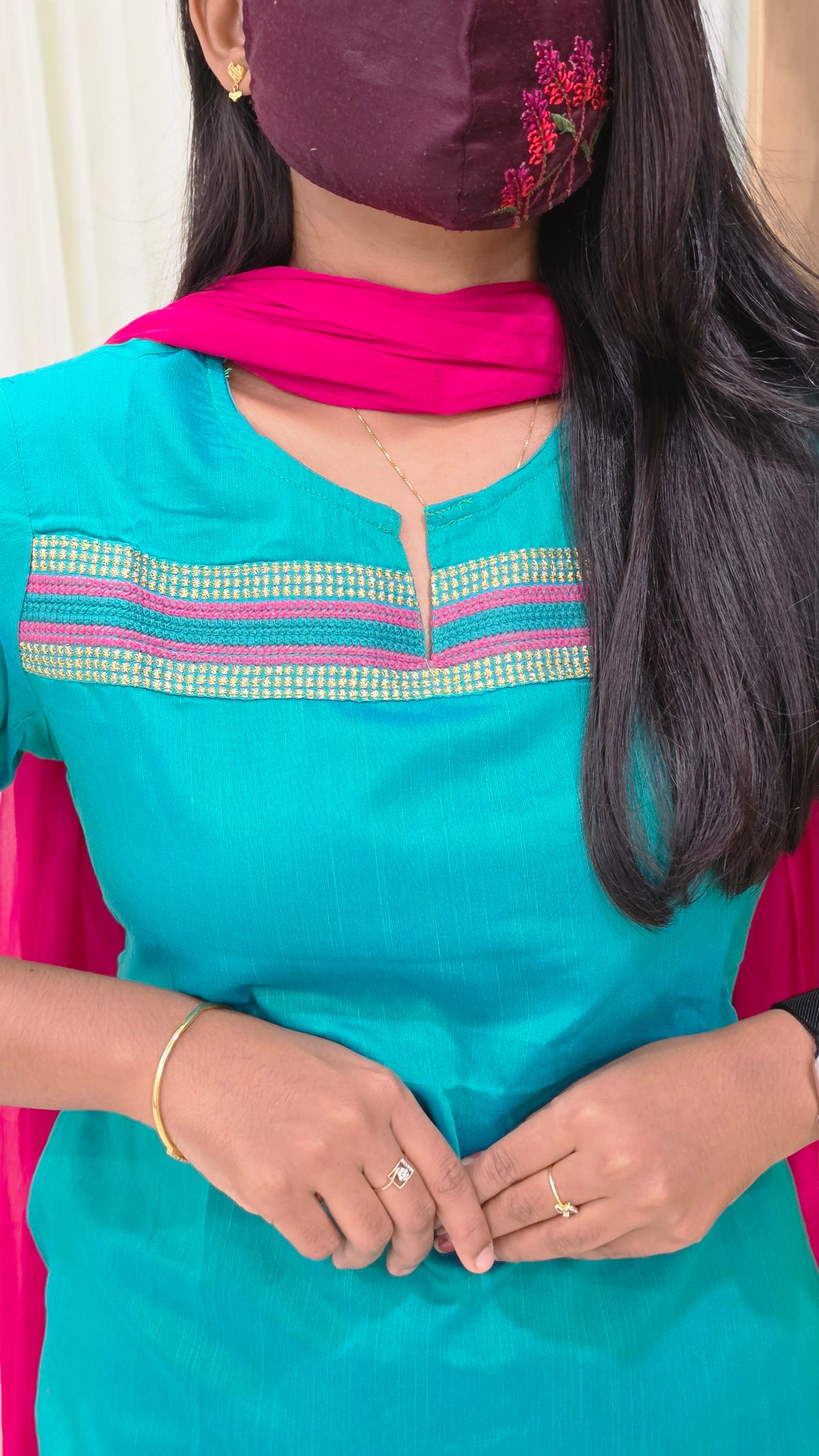 Office Wear - Embroidery(12284)(green)