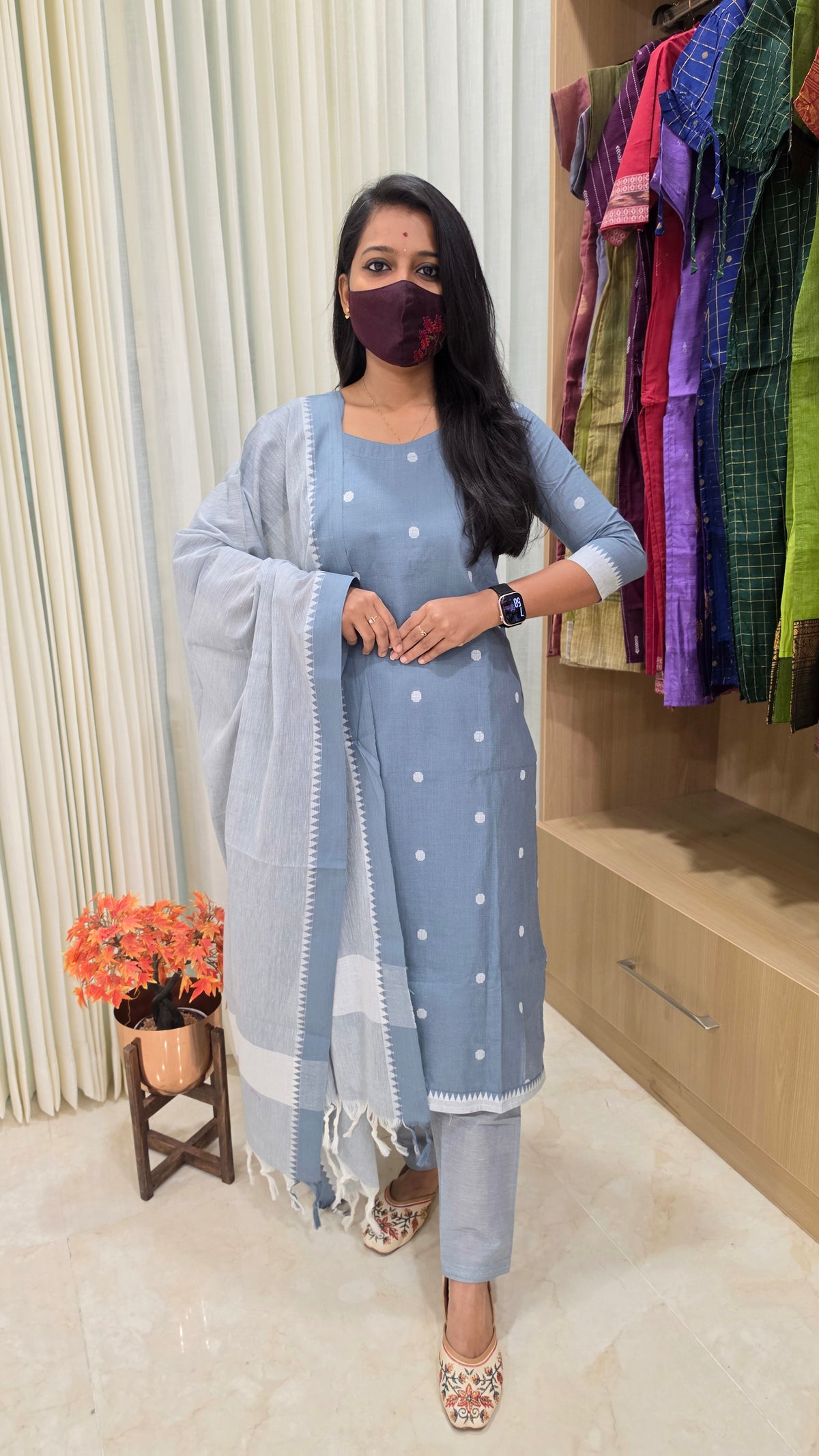 Handloom cotton Salwar Set(13759)