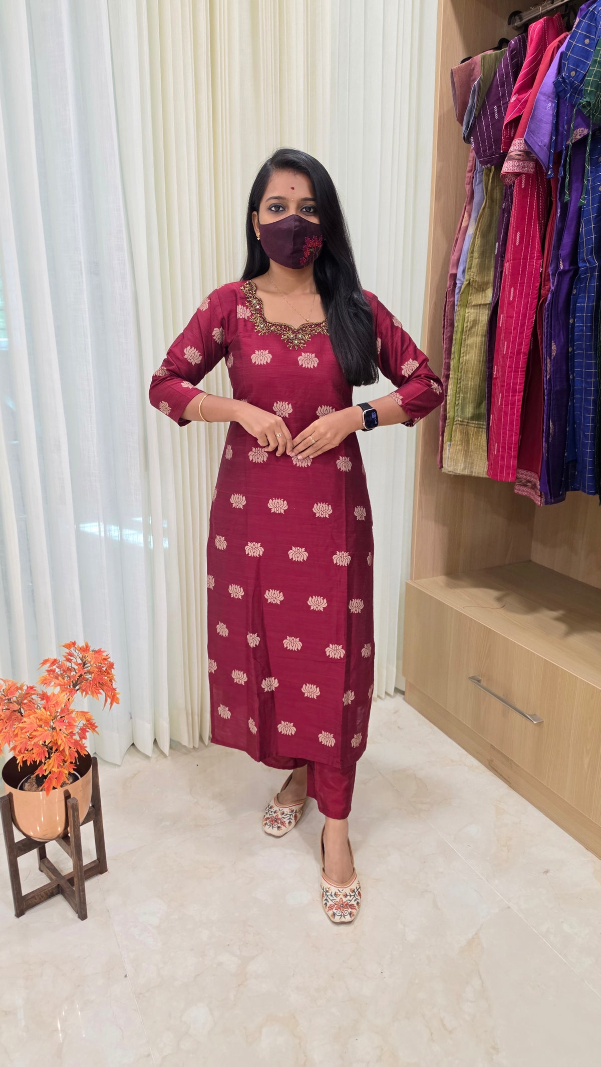 Lotus Ethnic Cord set(13840)