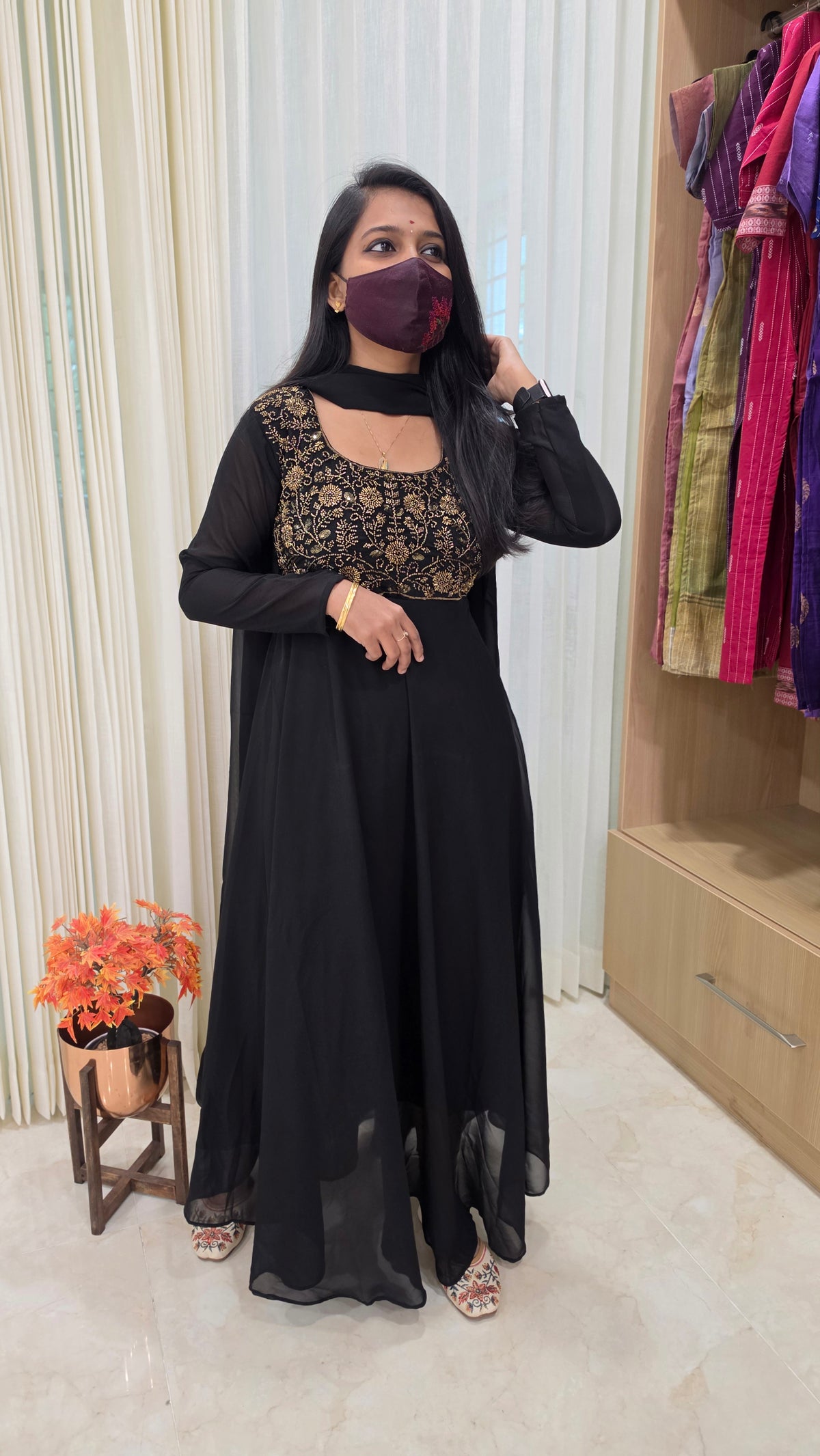 Ethnic Salwar set(Kurti+Dupatta)(13957)