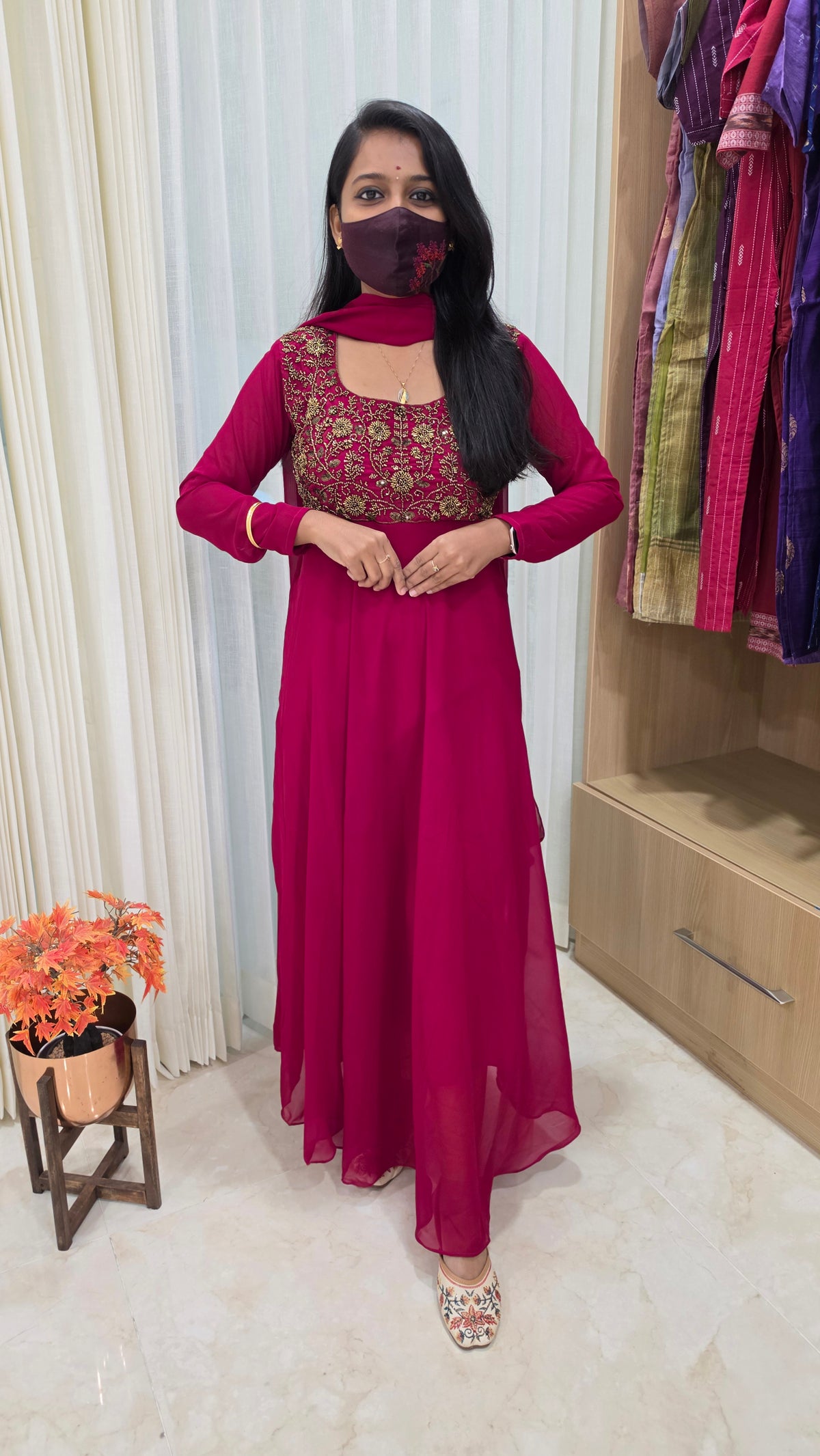 Ethnic Salwar set(Kurti+Dupatta)(13958)
