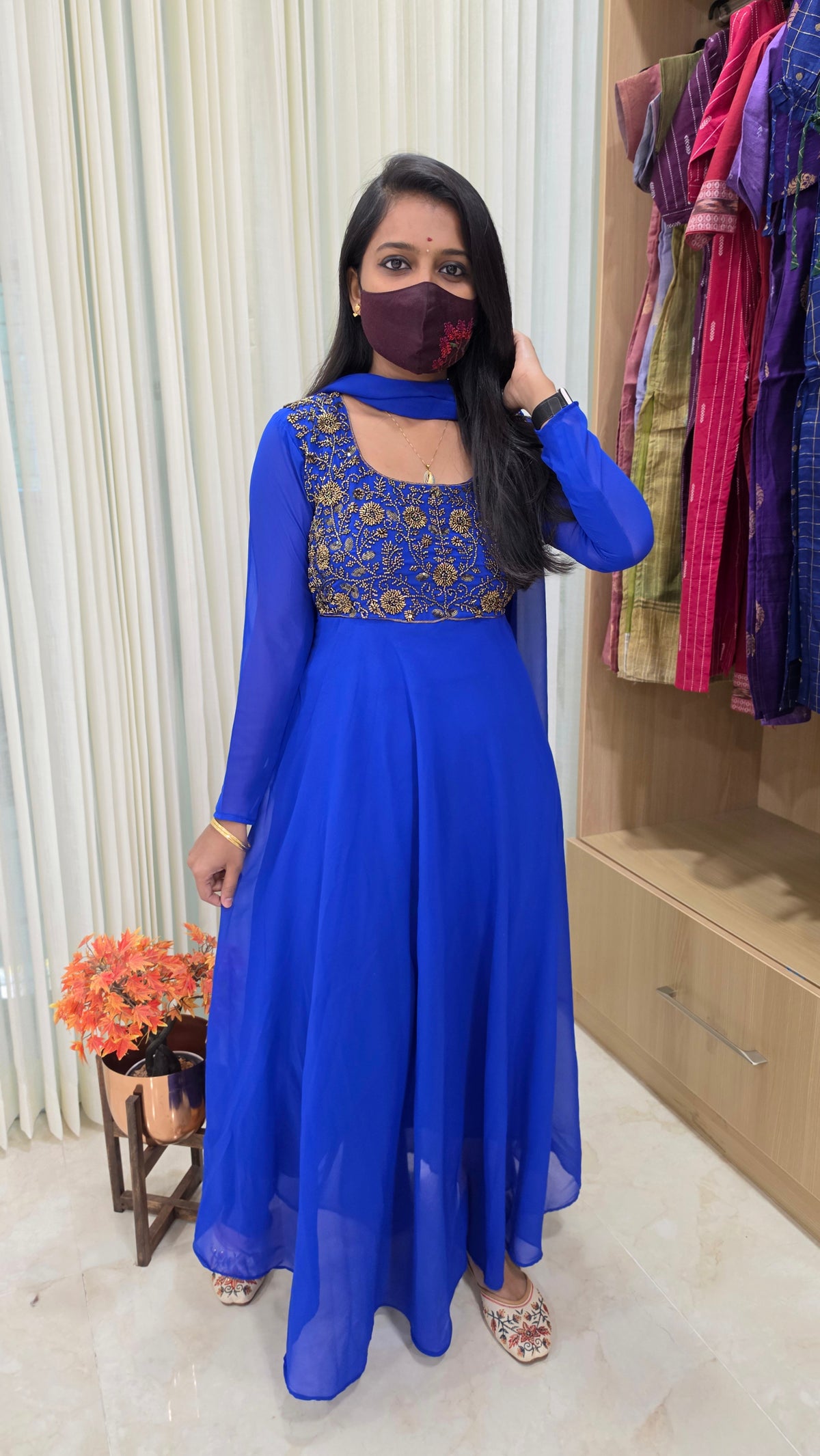 Ethnic Salwar set(Kurti+Dupatta)(13959)
