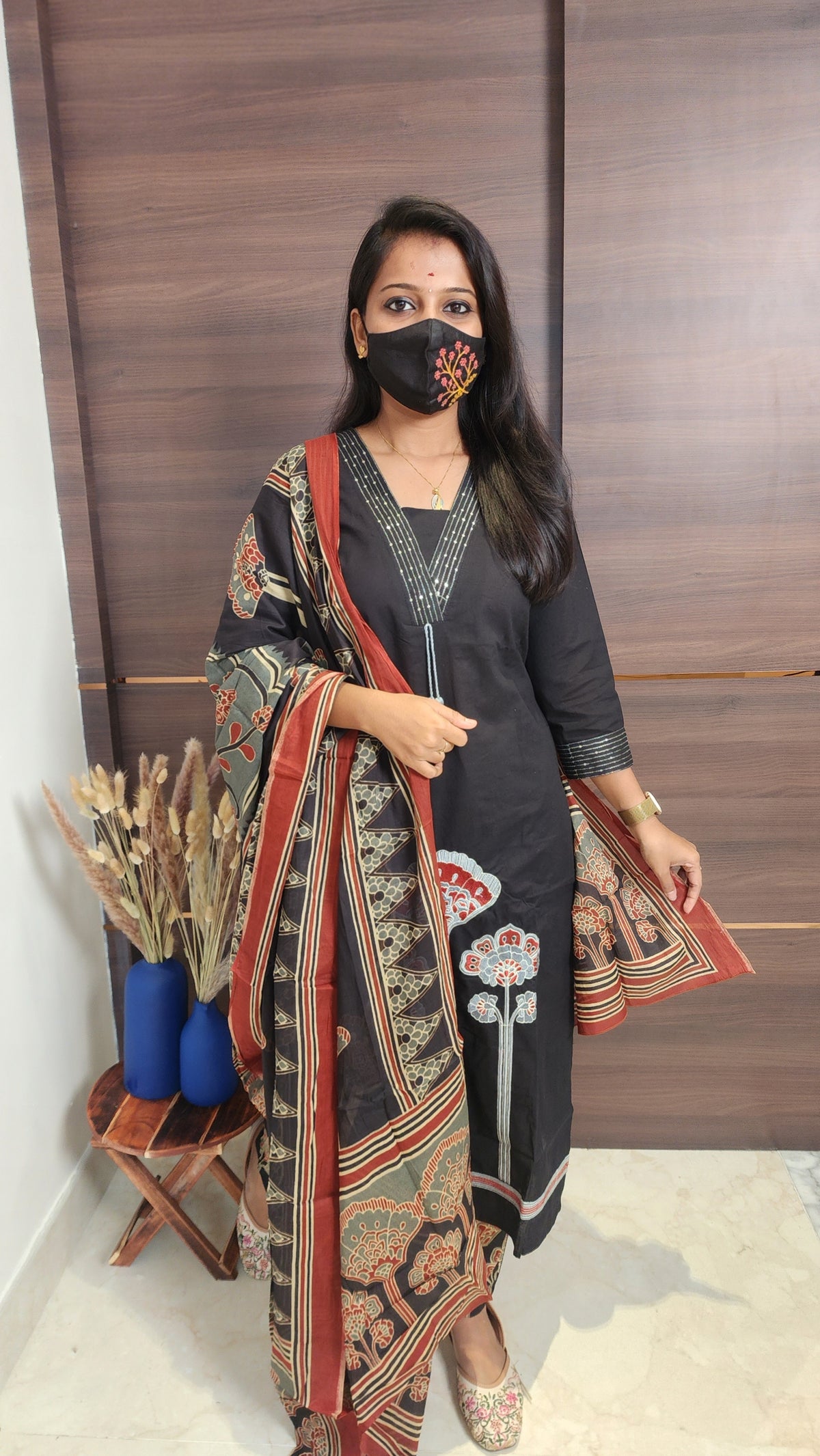 Salwar Set (kurti+pant+dupatta)(10381)