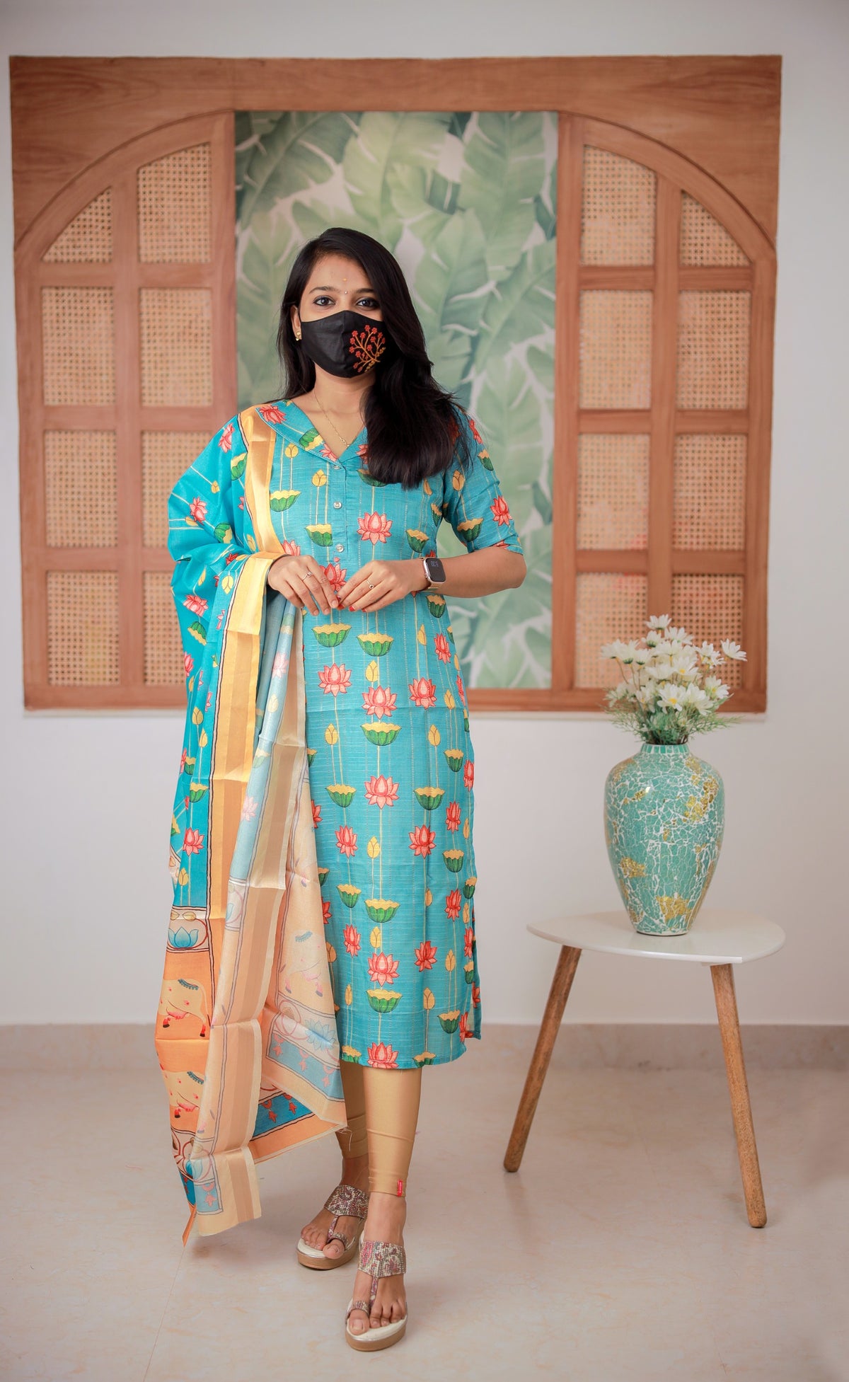 *Salwar Set (kurti+Dupatta) (8752)*