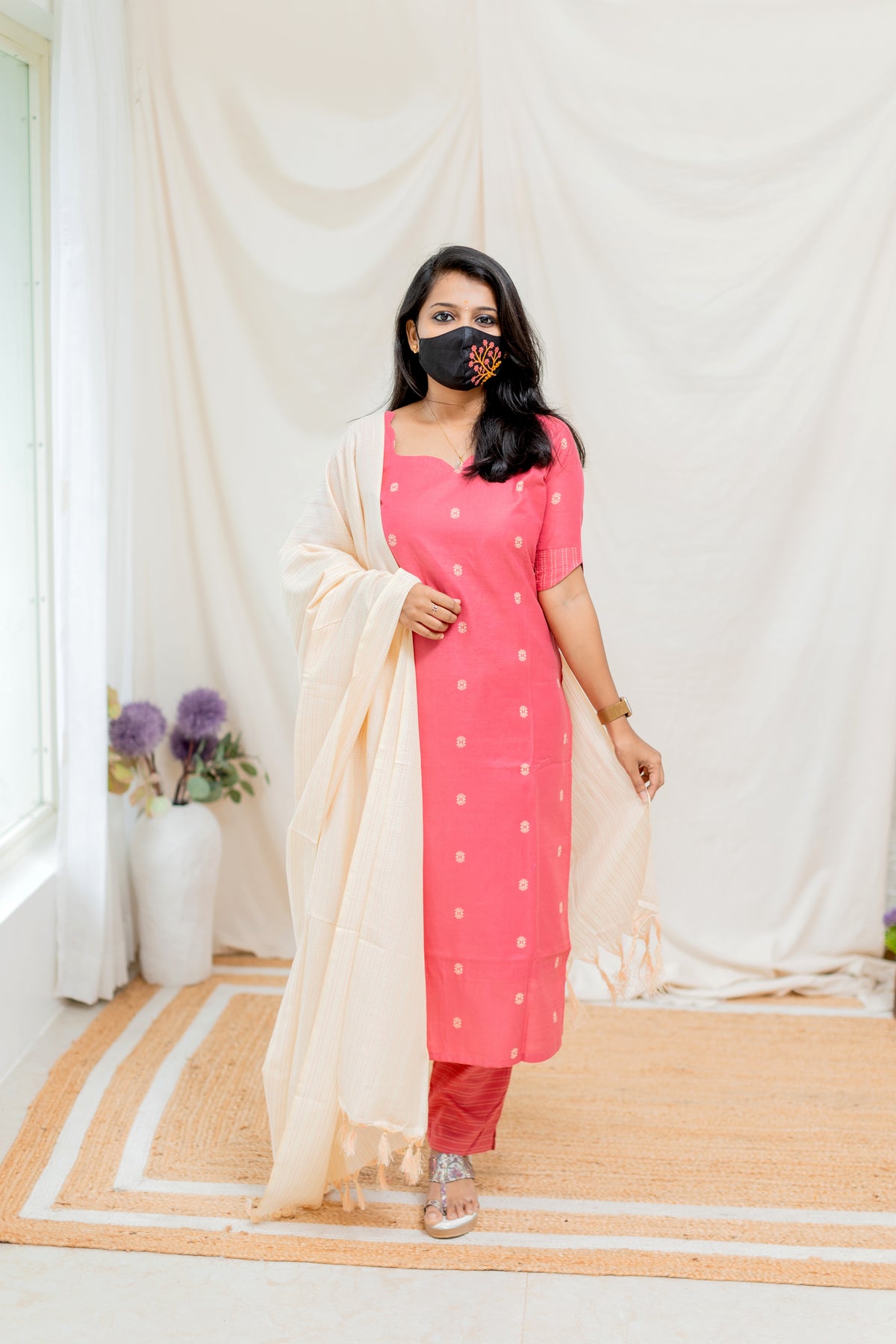 Handloom cotton Salwar Set(7034)