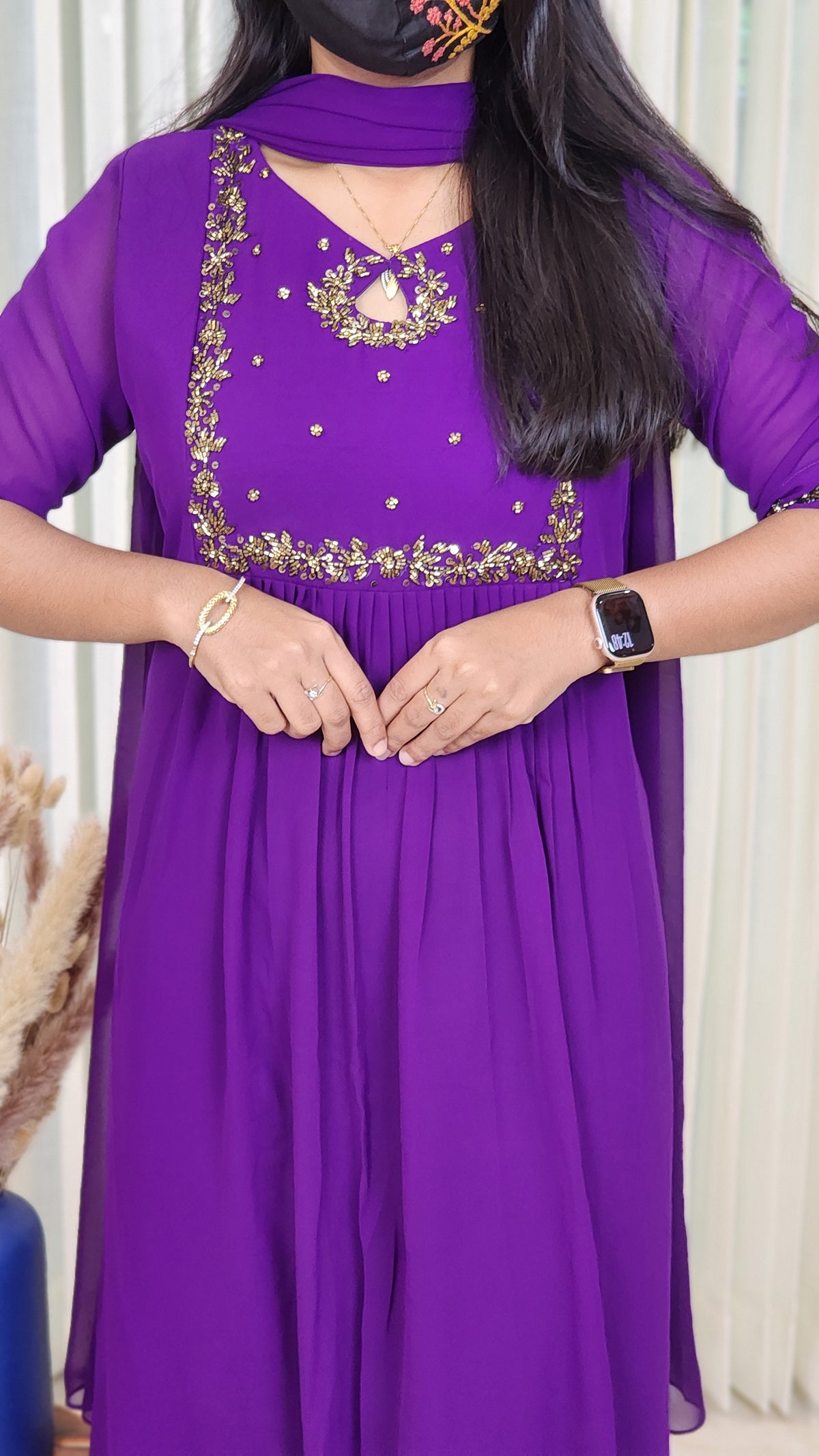 Ethnic Salwar set (Kurti+Dupatta)(10867)