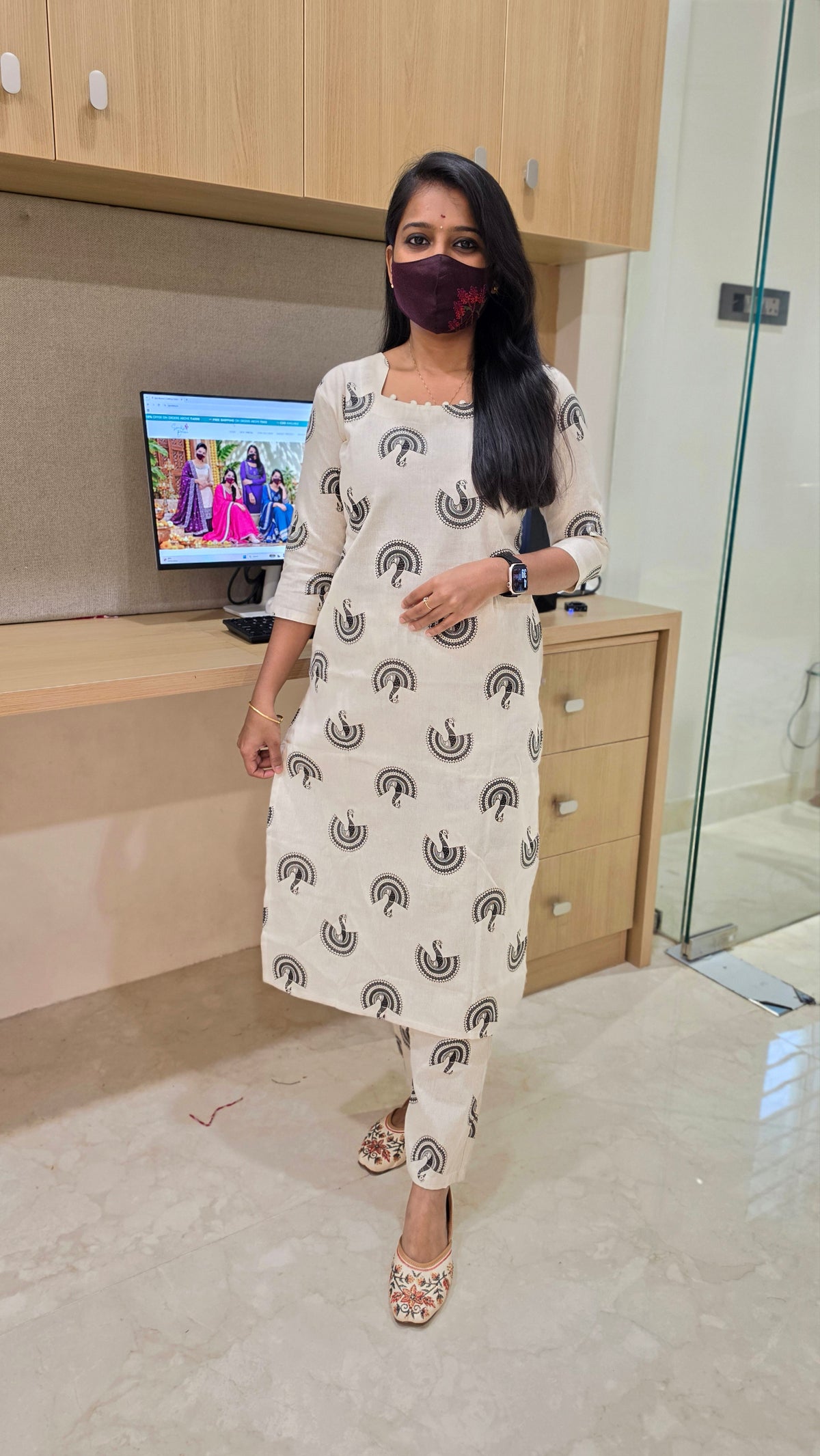 Warli cotton cordset(13522)