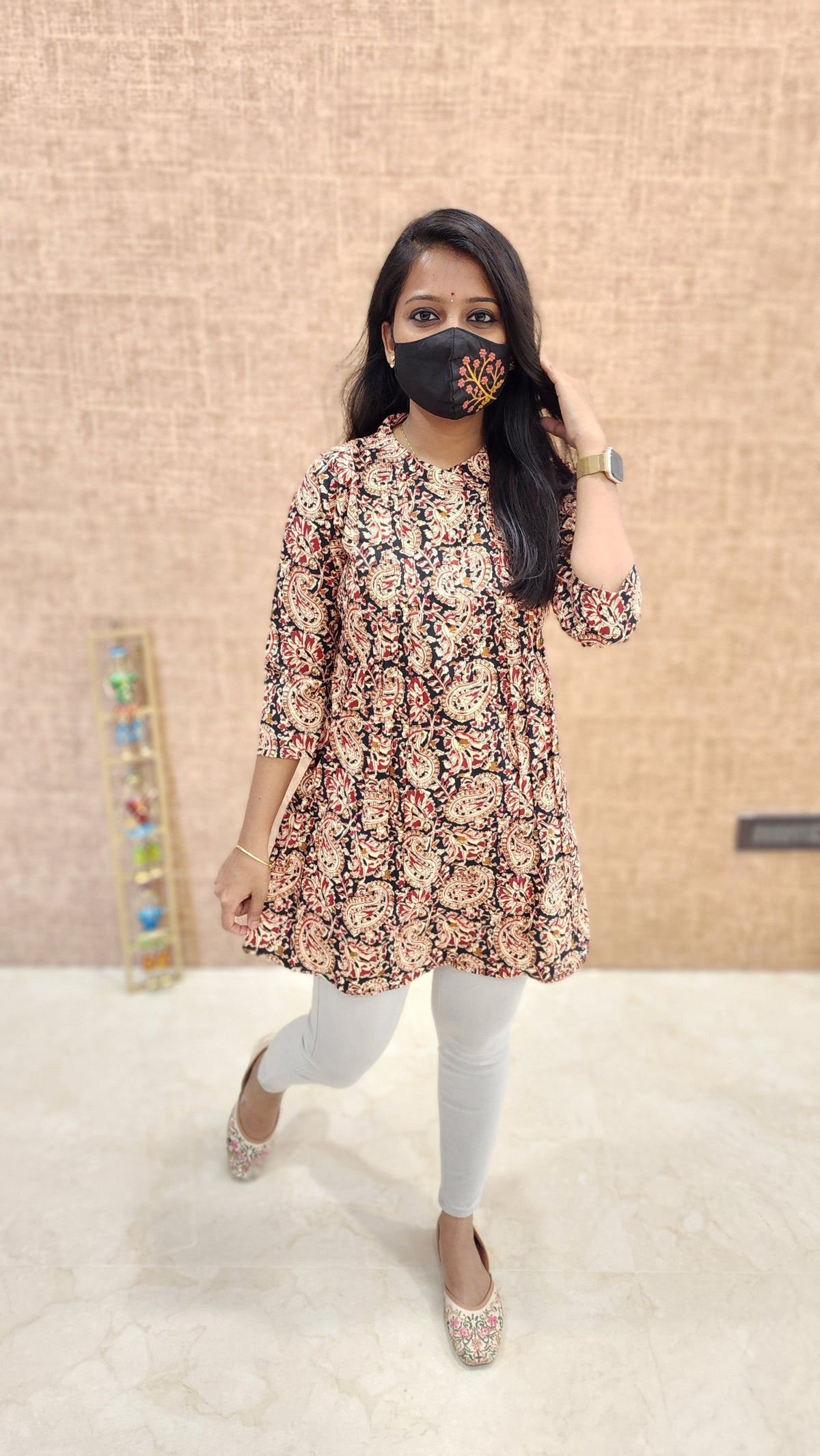 Kalakari Floral Short Top (9629)