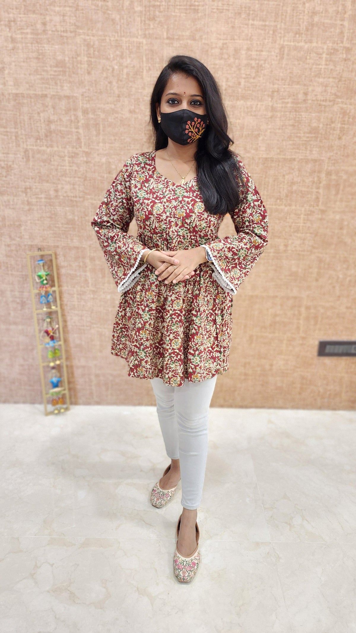 Kalakari Floral Short Top (9626)