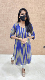 Ikkat Cotton kurti (9740)