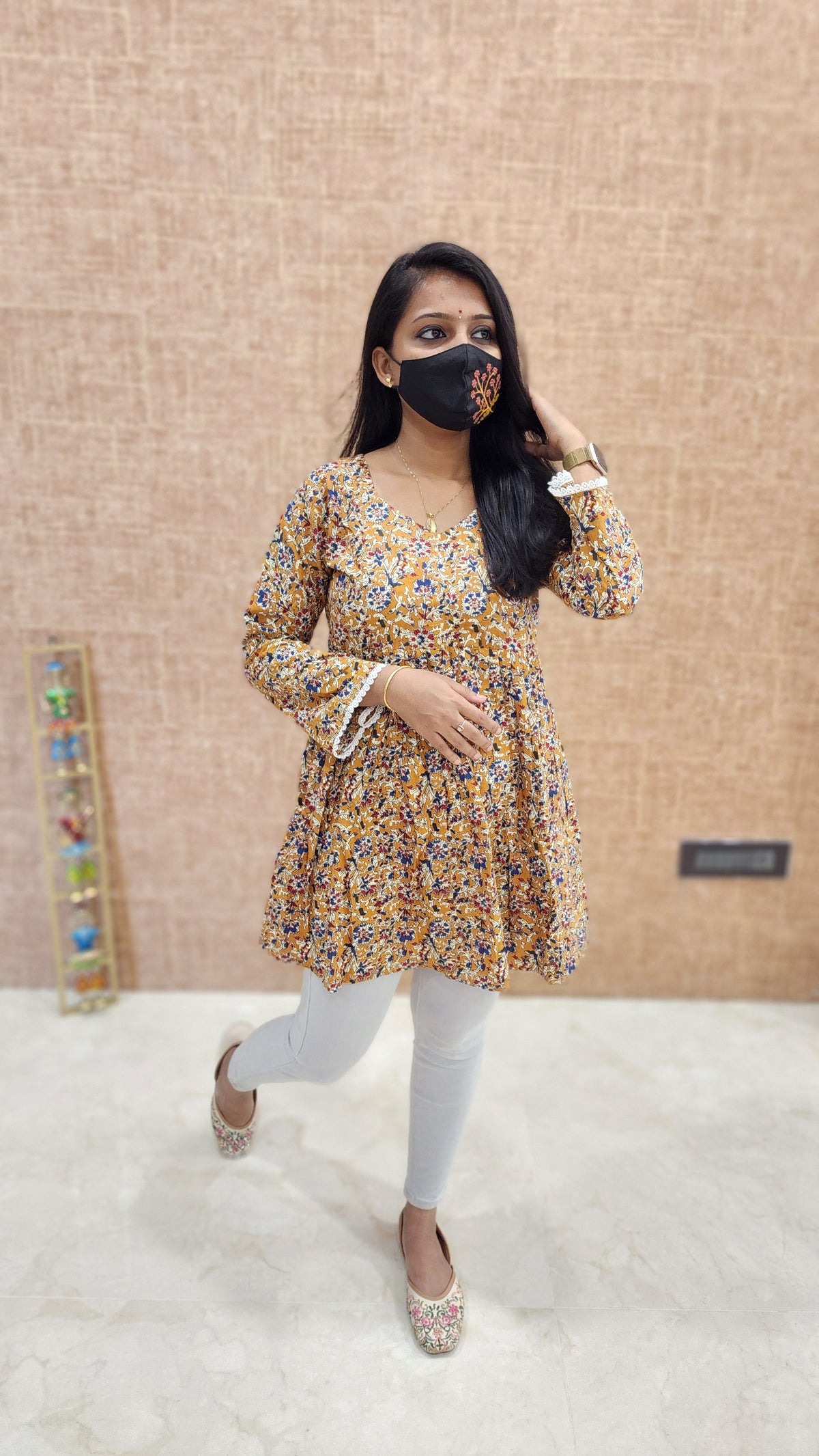 Kalakari Floral Short Top (9628)