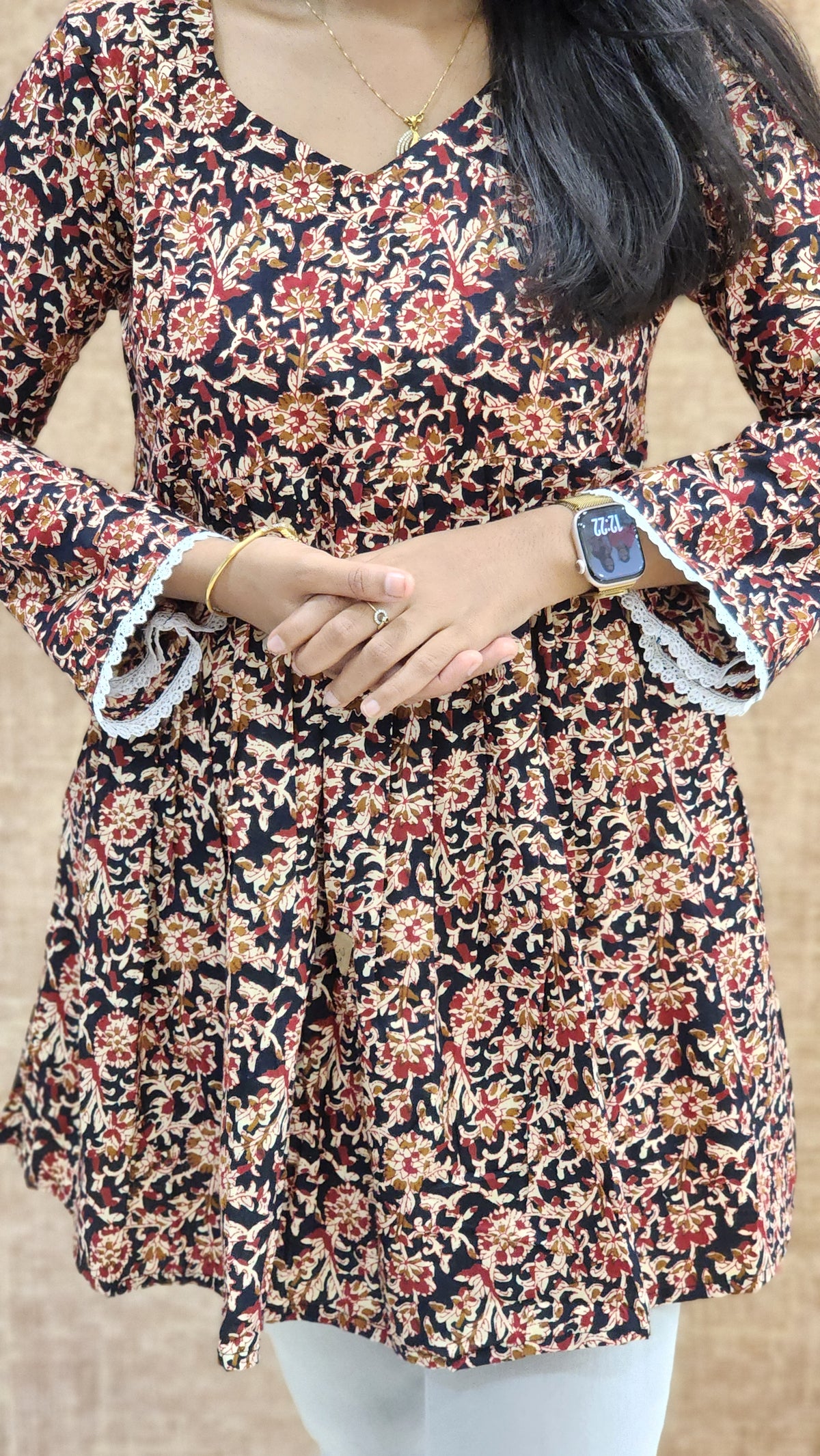 Kalakari Floral Short Top (9627)