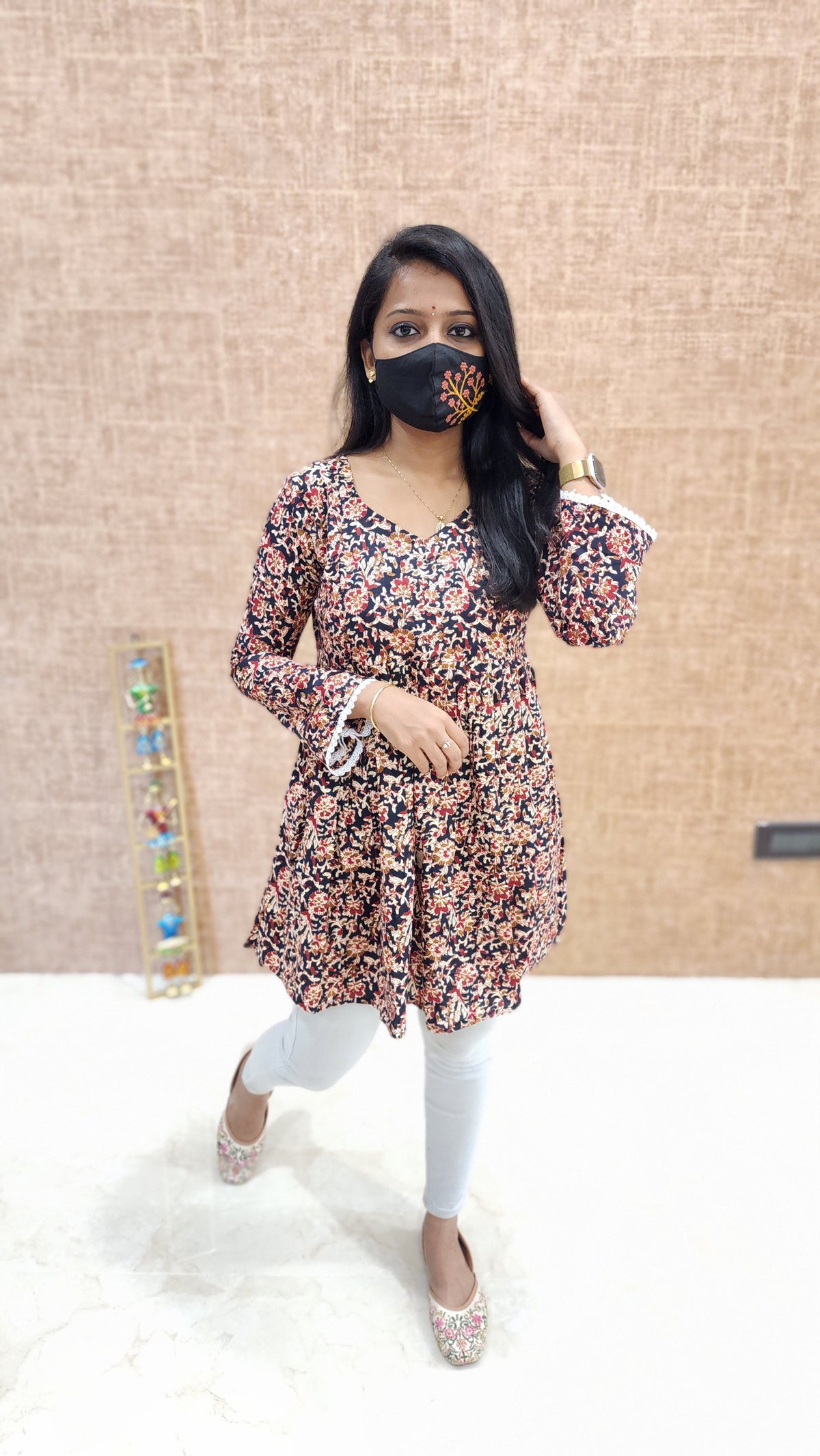 Kalakari Floral Short Top (9627)