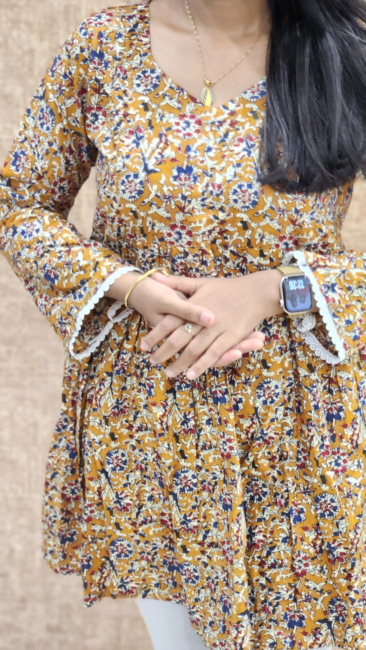 Kalakari Floral Short Top (9628)