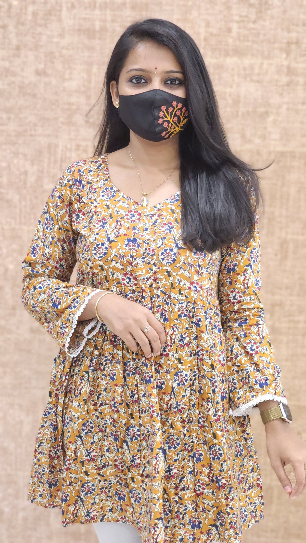 Kalakari Floral Short Top (9628)