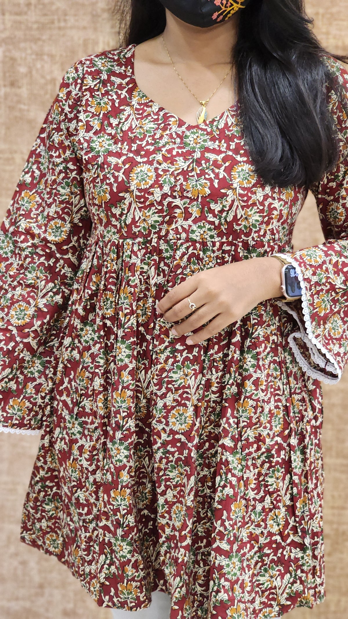 Kalakari Floral Short Top (9626)