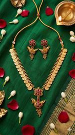 Gold Kasu Necklace Set(13971)