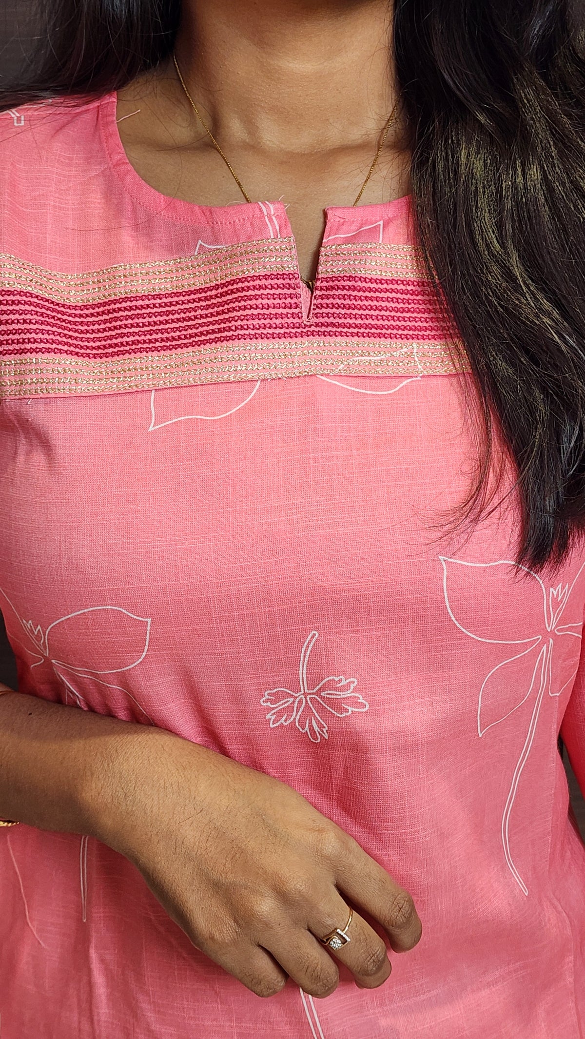 Office Wear kurti-Embroidery kurti(10385)