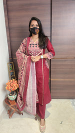 Salwar Set (kurti+pant+dupatta)(10417)c