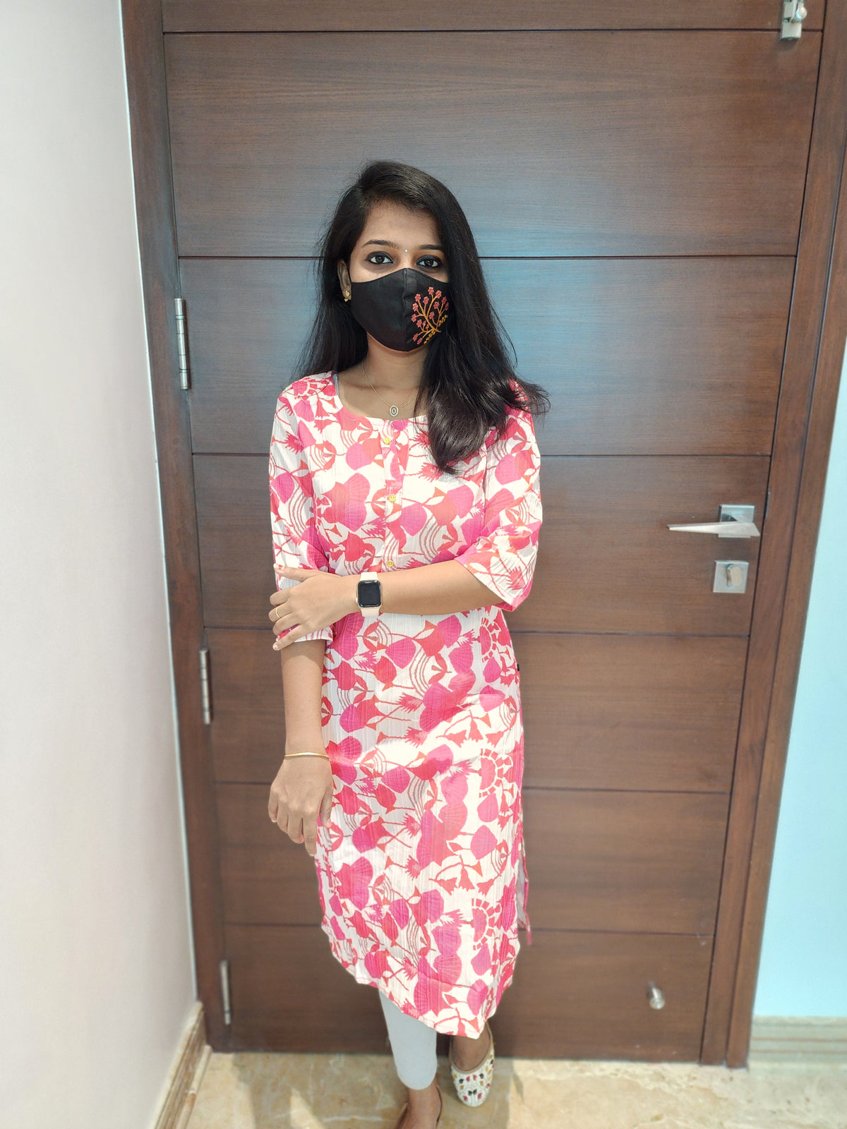 Office Wear Popcorn Kurti (2529)