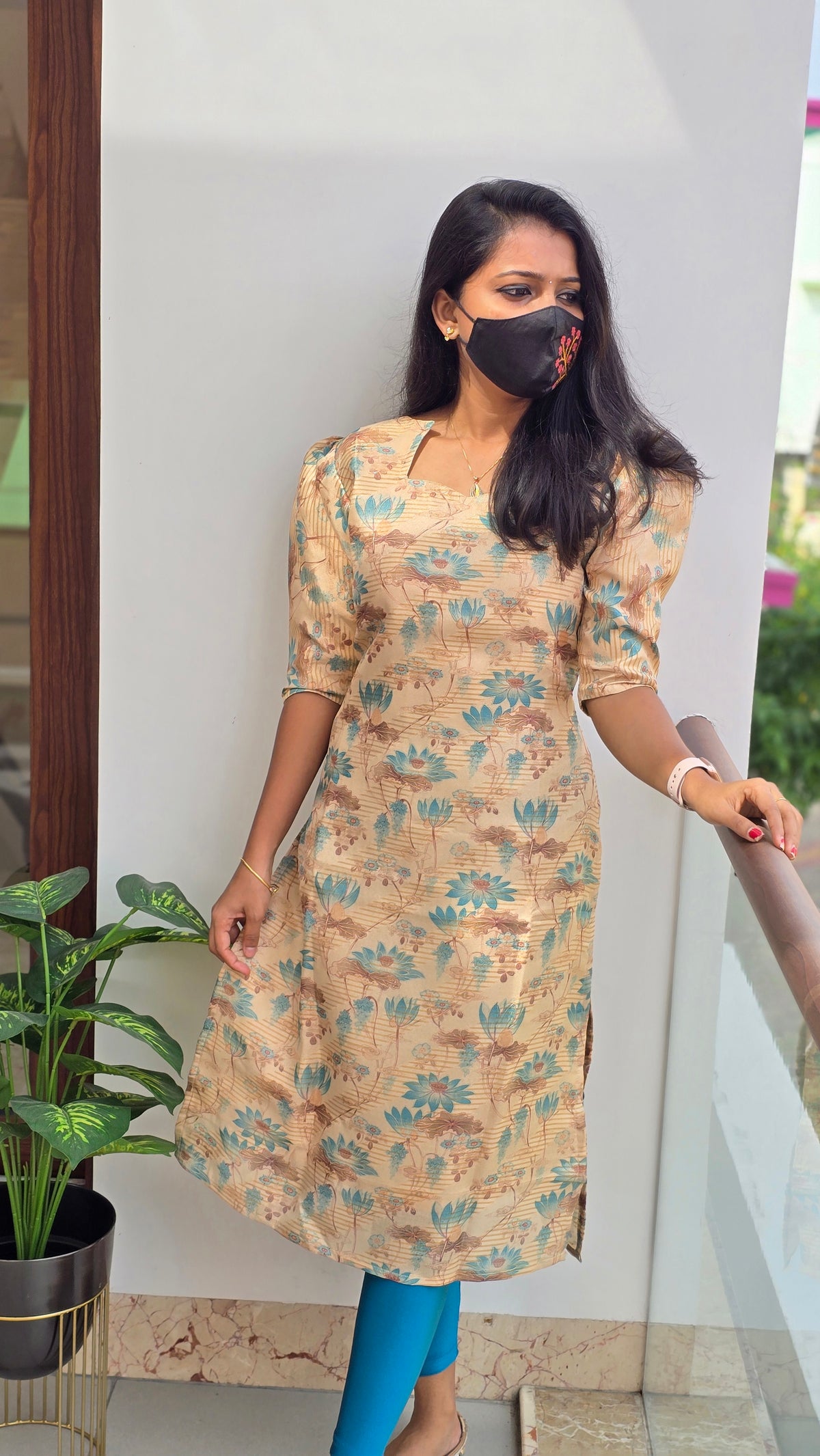 Lush Bloom floral kurti (3243)