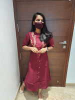 Office Wear Kurti (Embroidery) (3717)